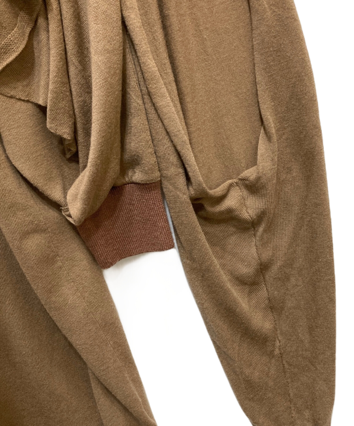 リムアーク　リブフレアロングニットワンピース　ブラウン 中古・古着通販】RIM.ARK (リムアーク) Cross arrange long knit OP