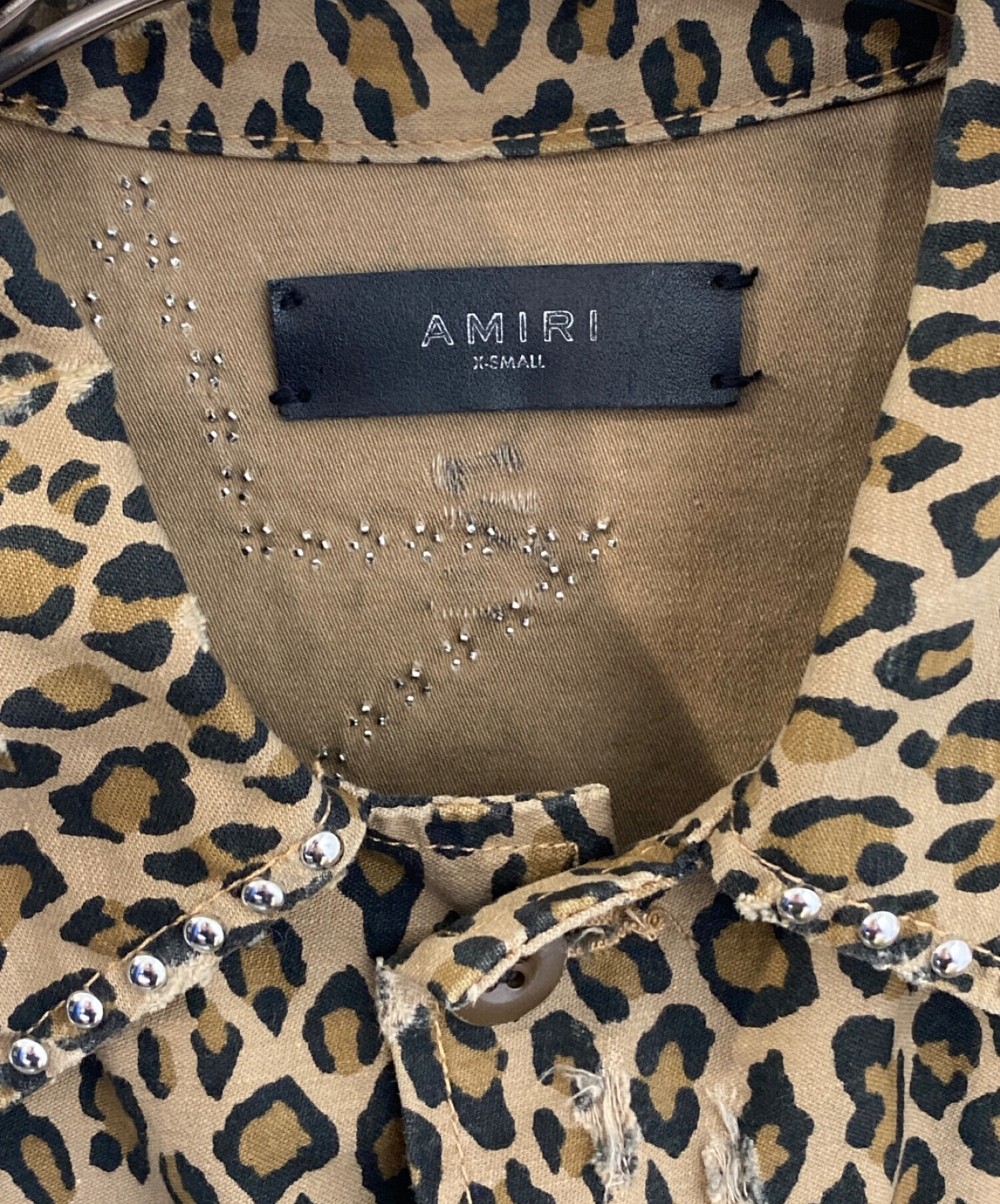 中古・古着通販】AMIRI (アミリ) レオパードスタッズジャケット