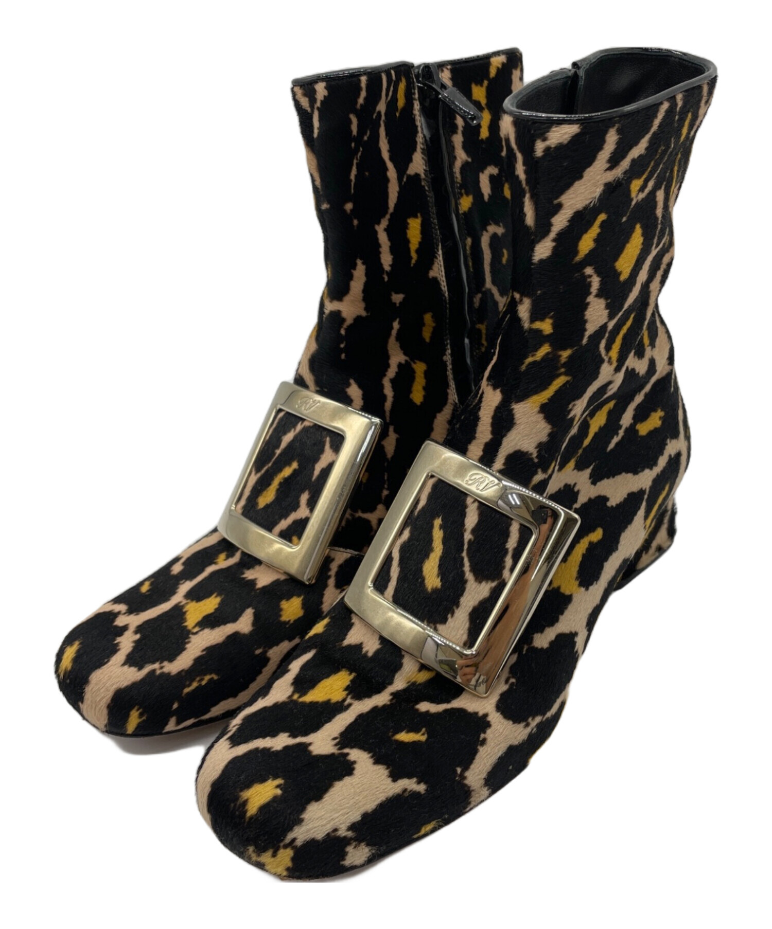 ち*こ様 ROGER VIVIER ブーツ ブラック Woman ヴィヴ レンジャー レザー チェルシー ブーツ