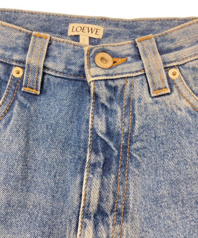 ロエベ　アシンメトリー　デニムスカート 中古・古着通販】LOEWE (ロエベ) アシンメトリー変形デニムスカート