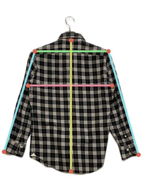 中古・古着通販】Finamore (フィナモレ) チェックシャツ グレー サイズ