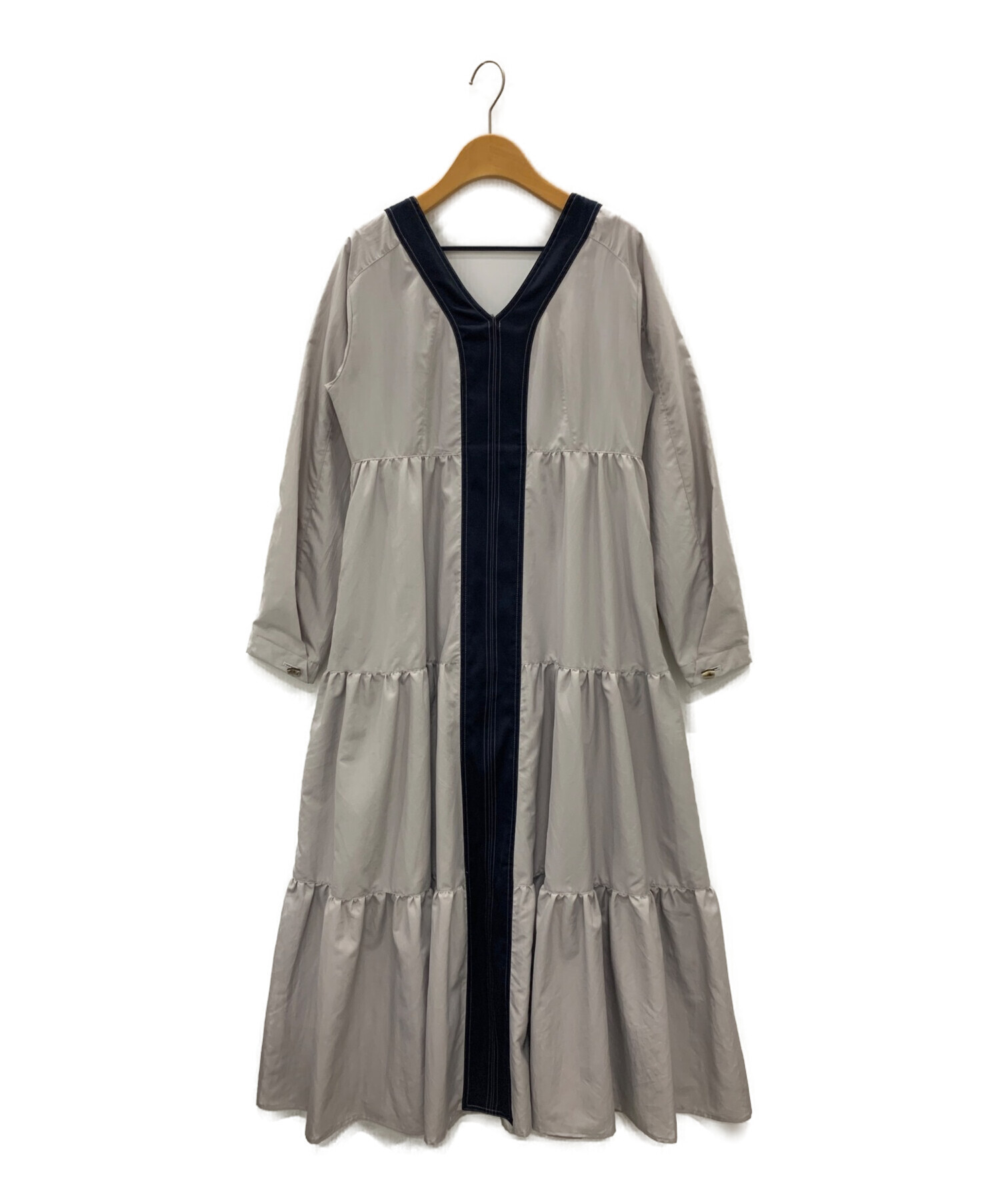 中古・古着通販】MURRAL (ミューラル) Vintage taffeta tiered dress 