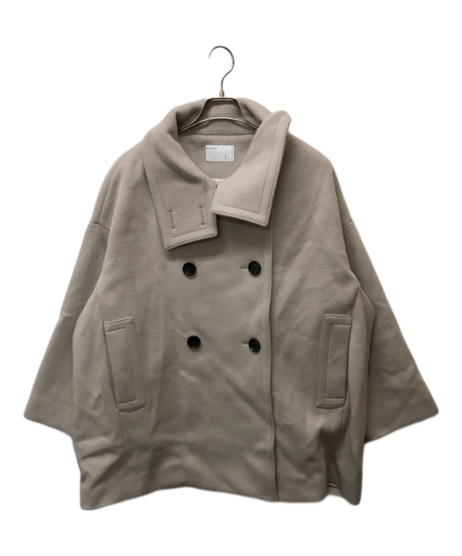 2023AW ファッション Noble スタンドカラーオーバーコート ベージュ