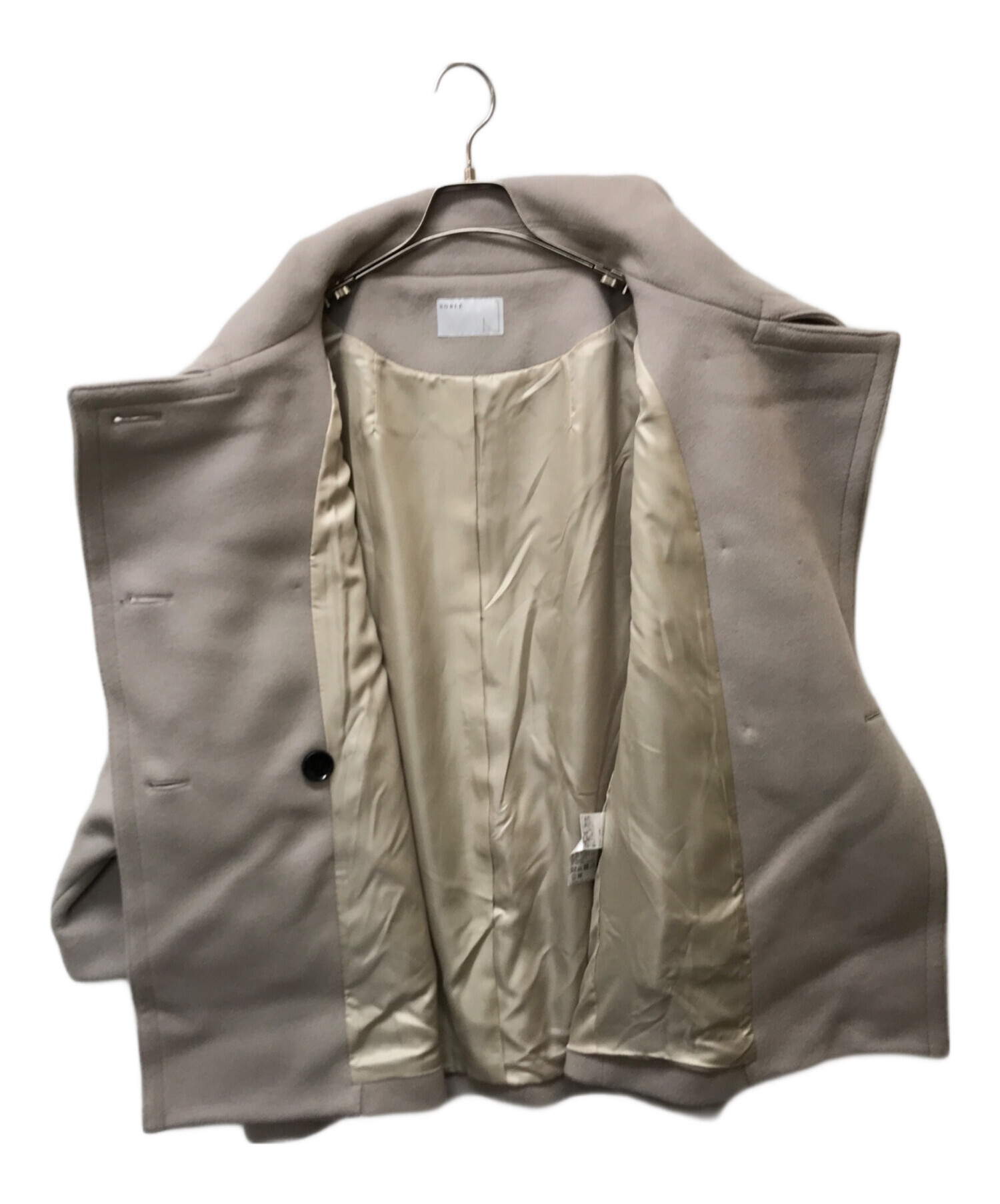 NOBLE スタンドカラーオーバーコート グレー