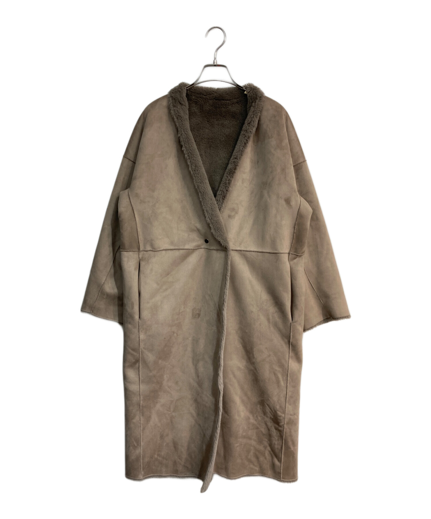 中古・古着通販】Leilian (レリアン) フェイクムートンロングコート