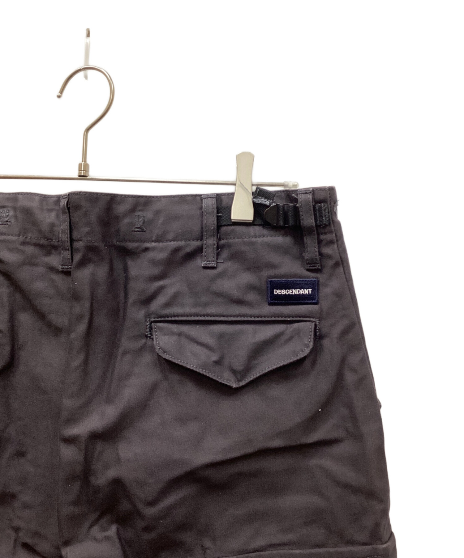 DESCENDANT D-65M SATIN TROUSERS / 黒 Sサイズ DESCENDANT/D-65M SATIN TROUSERS (BLACK)