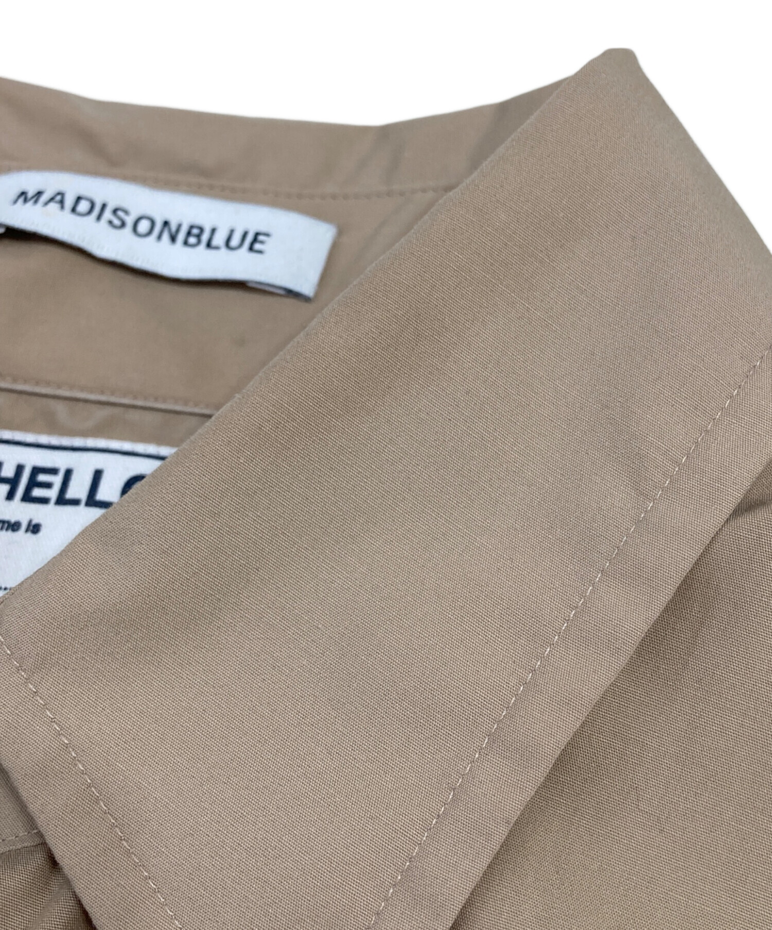 極美品　マディソンブルー　半袖シャツ　ハンプトン　ベージュ　2 極美品 マディソンブルー 半袖シャツ ハンプトン ベージュ 2 極美品