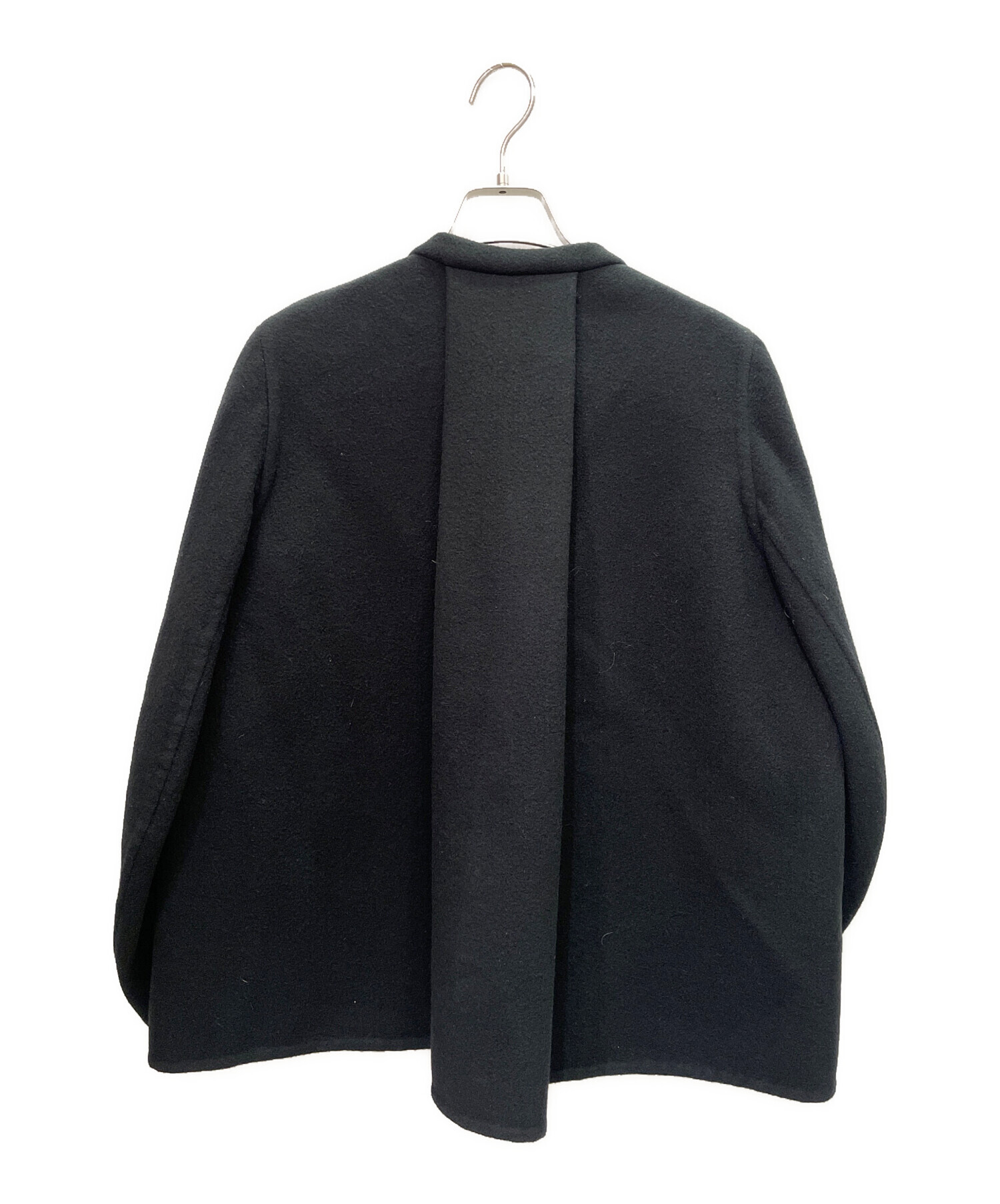 中古・古着通販】HERMES (エルメス) カシミヤノーカラーショートコート