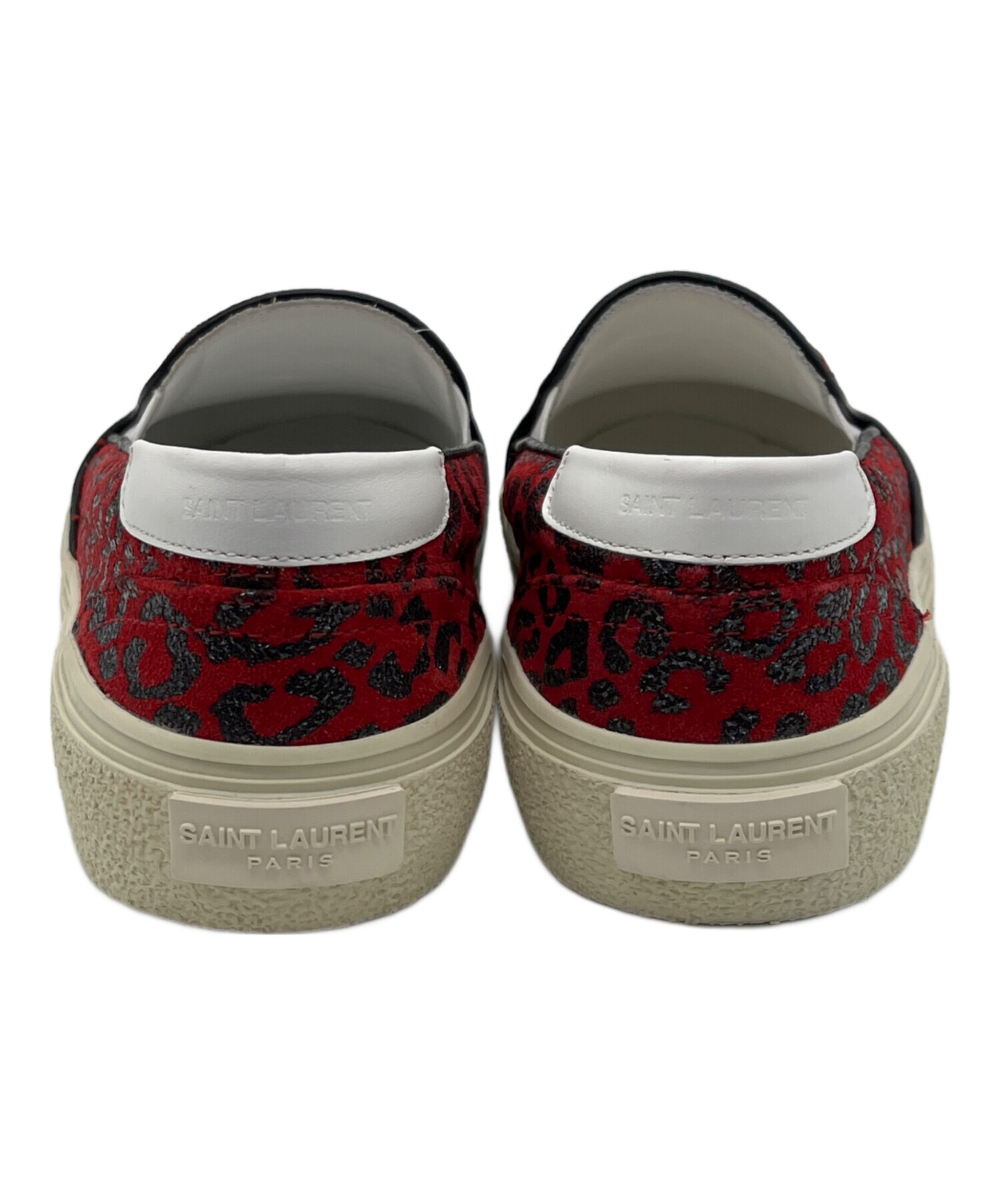 ◆美品◆ Saint Laurent レオパード 総柄 スリッポン スニーカー SAINT LAURENT ヒョウ柄スリッポンスニーカー