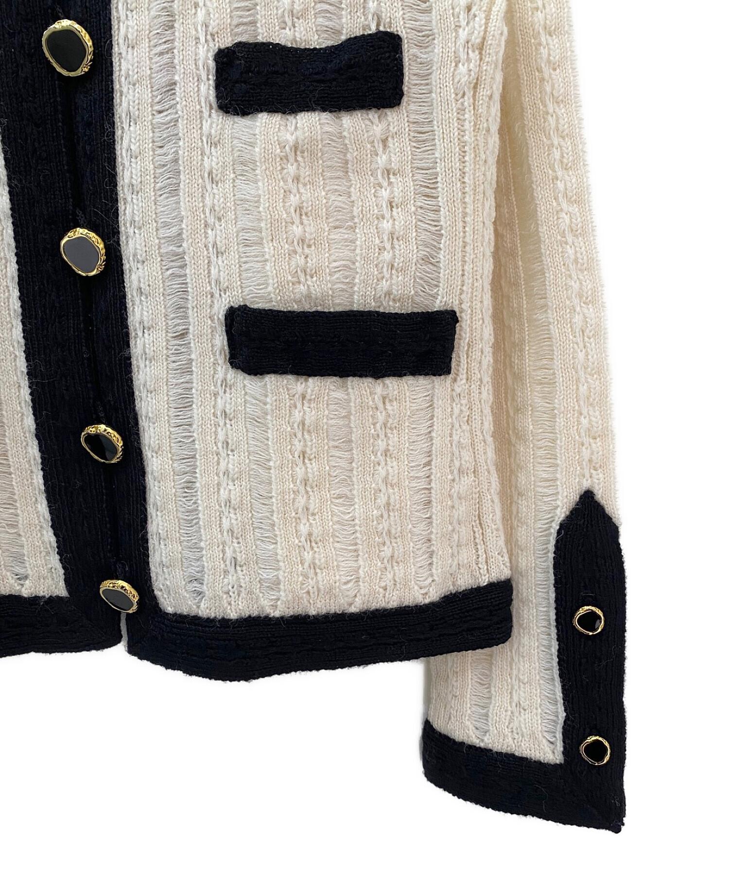 SAINT LAURENT PARIS サンローランパリ カーディガン レディース 【古着】【中古】 中古・古着通販】Saint Laurent Paris (サンローランパリ) ローゲージ