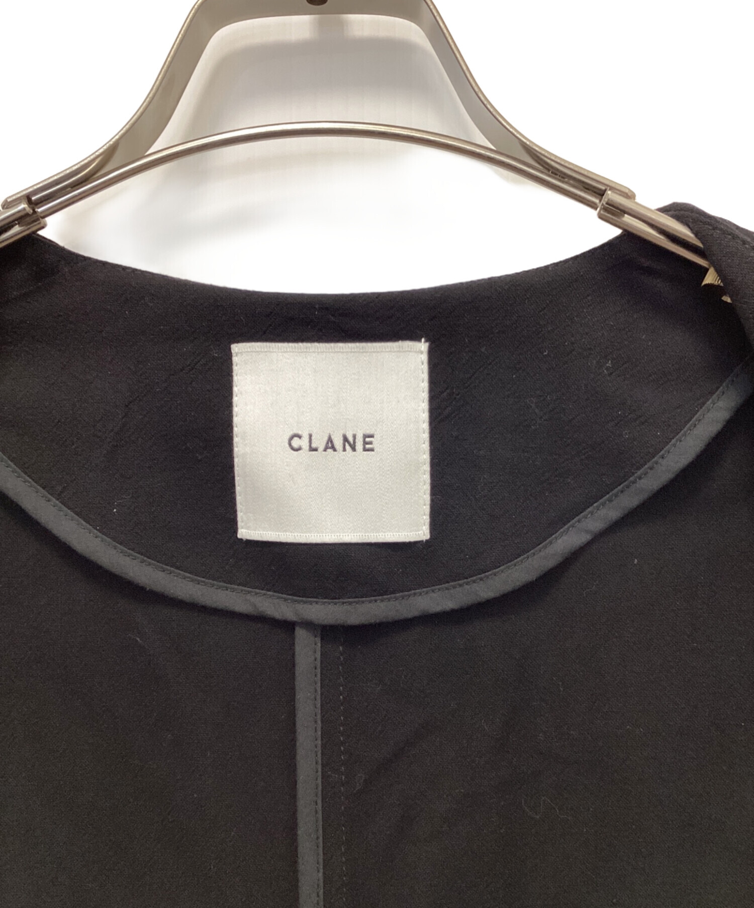 中古・古着通販】CLANE (クラネ) WIDE NO COLLAR JACKET ブラック