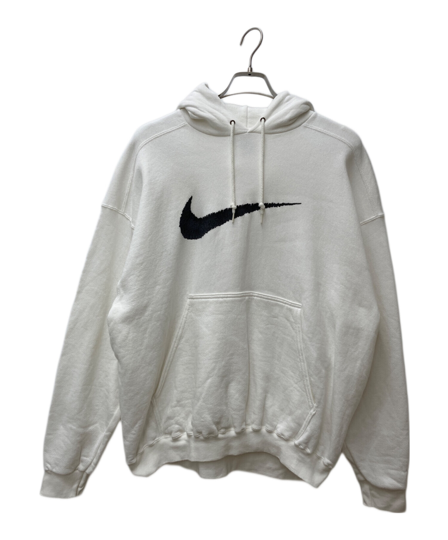 中古・古着通販】NIKE (ナイキ) プルオーバーパーカー ホワイト サイズ 