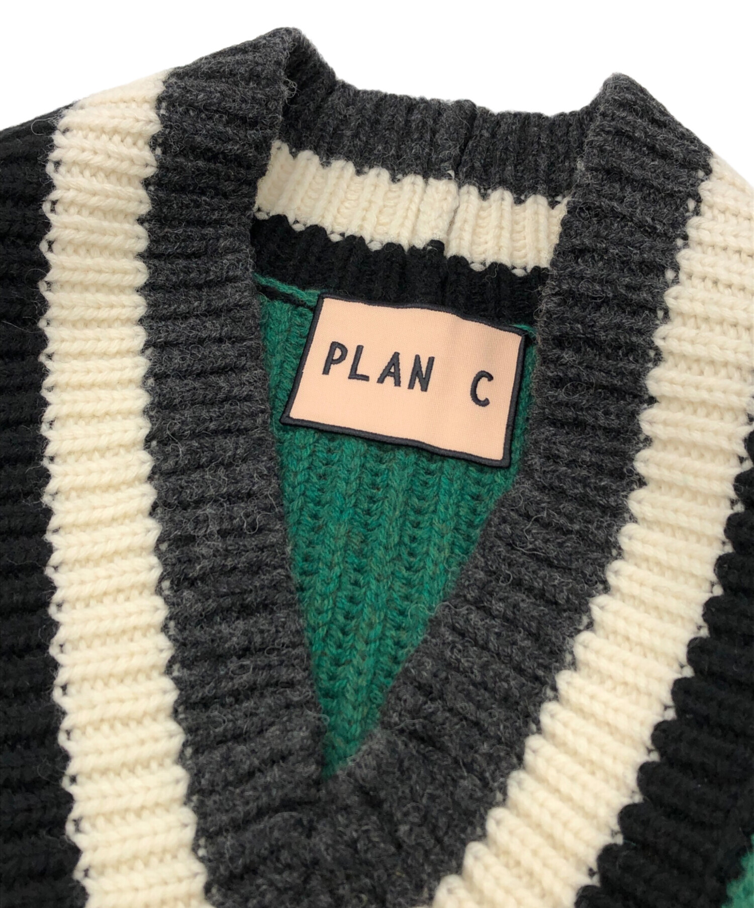 中古・古着通販】PLAN C (プランシー) ニットベスト グリーン サイズ