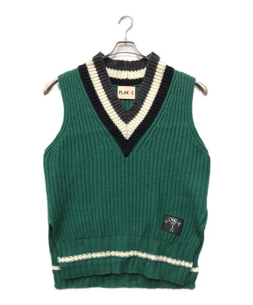 中古・古着通販】PLAN C (プランシー) ニットベスト グリーン サイズ