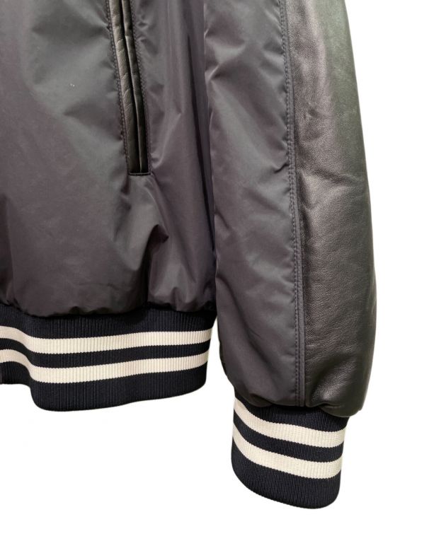 中古・古着通販】MONCLER (モンクレール) ラムレザー切替ダウン