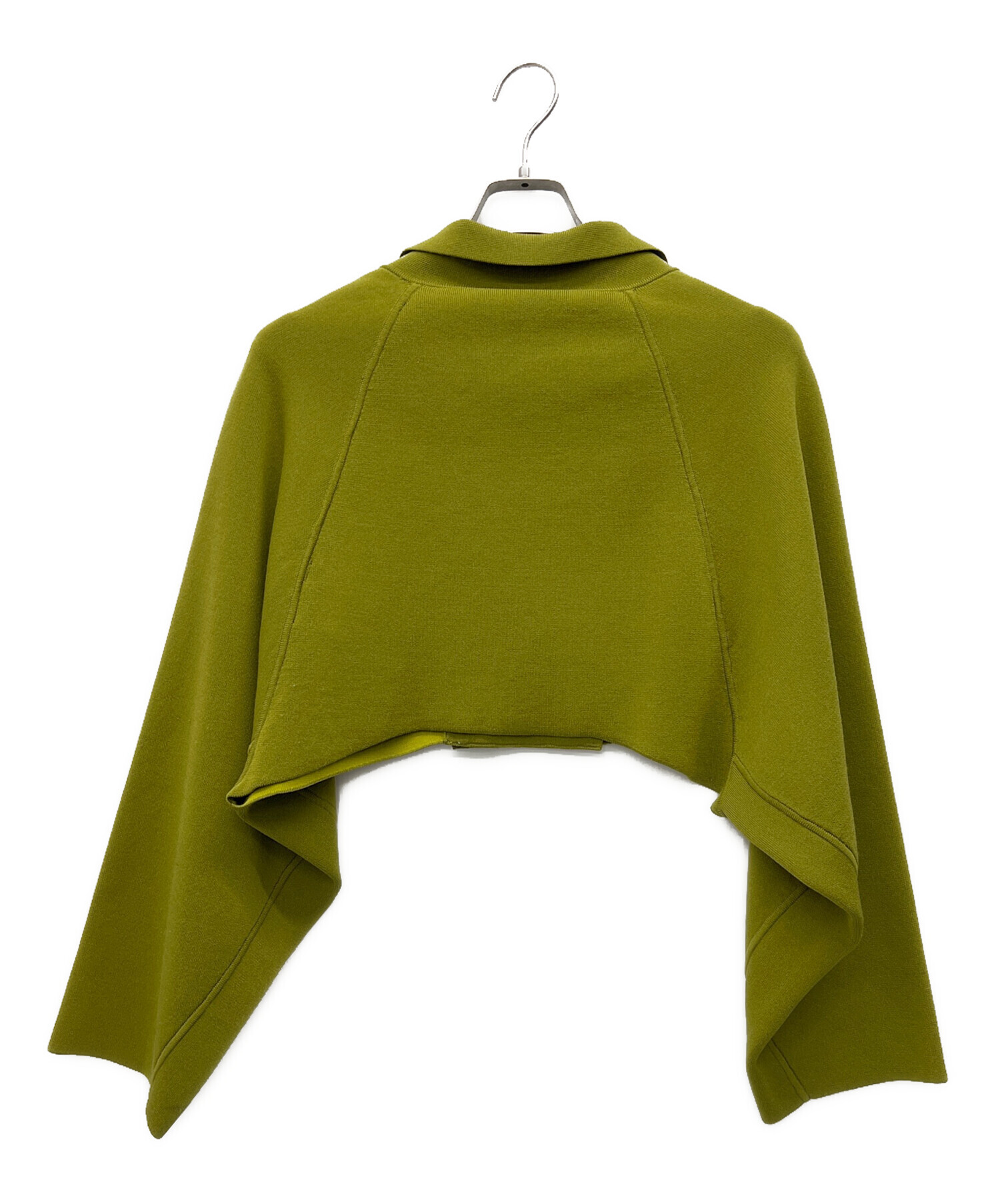 カーディガン Ameri VINTAGE - JACKET LIKE SHORT KNIT 中古・古着通販】Ameri (アメリ) JACKET LIKE SHORT KNIT グリーン
