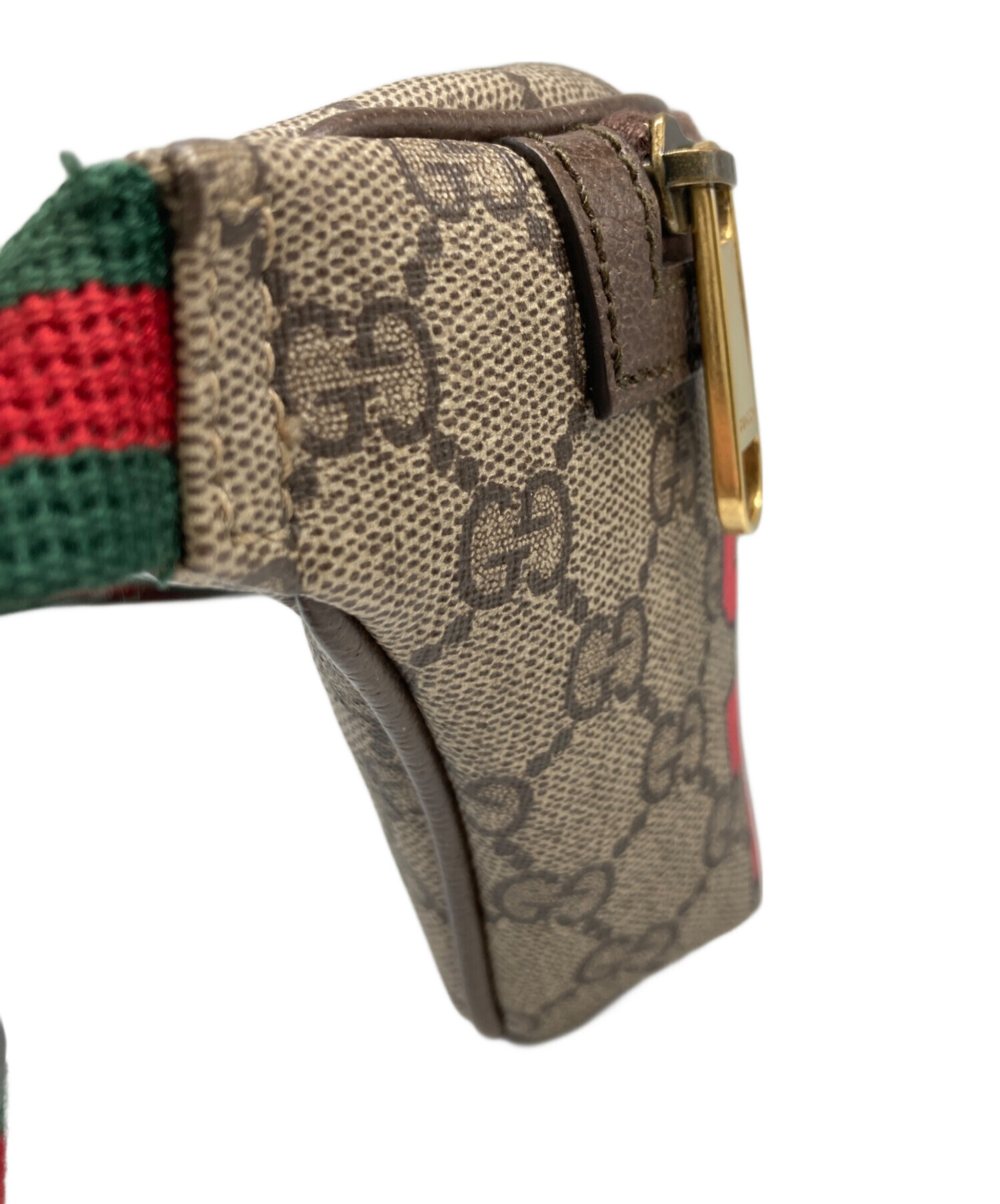 中古・古着通販】GUCCI (グッチ) タイガーGGベルトバッグ ブラウン  
