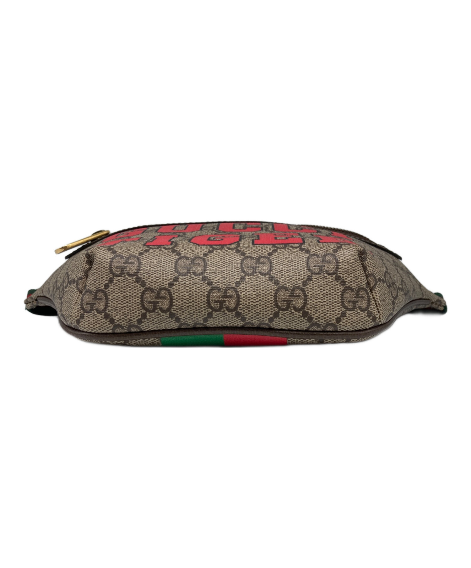 中古・古着通販】GUCCI (グッチ) タイガーGGベルトバッグ ブラウン  