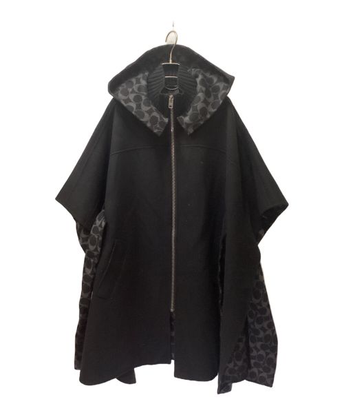 新品未使用★コーチ・カシミヤ混 ベルト付 ダブルフェイス ケープ(M相当) 中古・古着通販】COACH (コーチ) クラシック ダブル フェイス