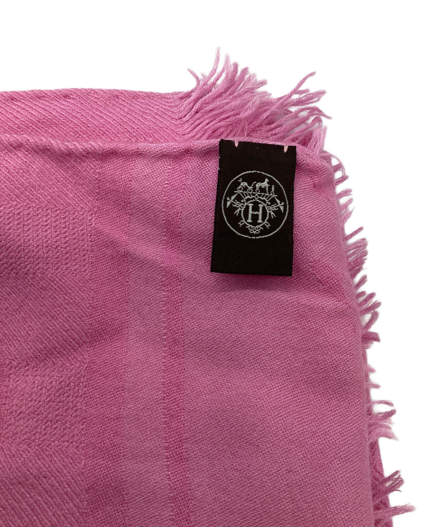中古・古着通販】HERMES (エルメス) カシミヤシルクストール ピンク 