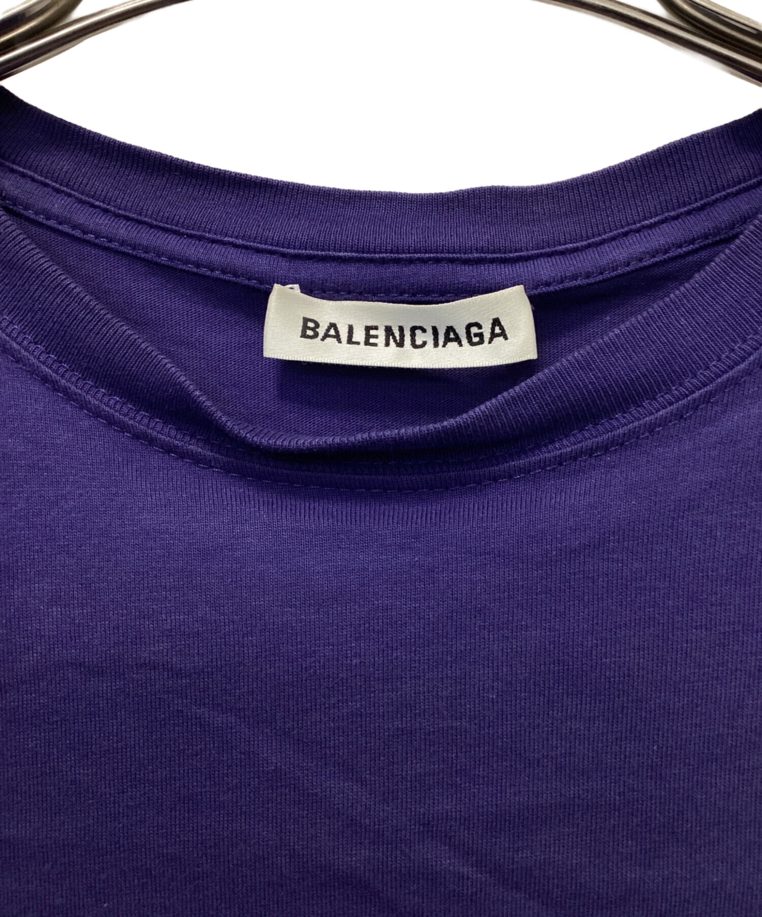 BALENCIAGA ネイビー Tシャツ XL 中古・古着通販】BALENCIAGA (バレンシアガ) キャンペーンロゴTシャツ