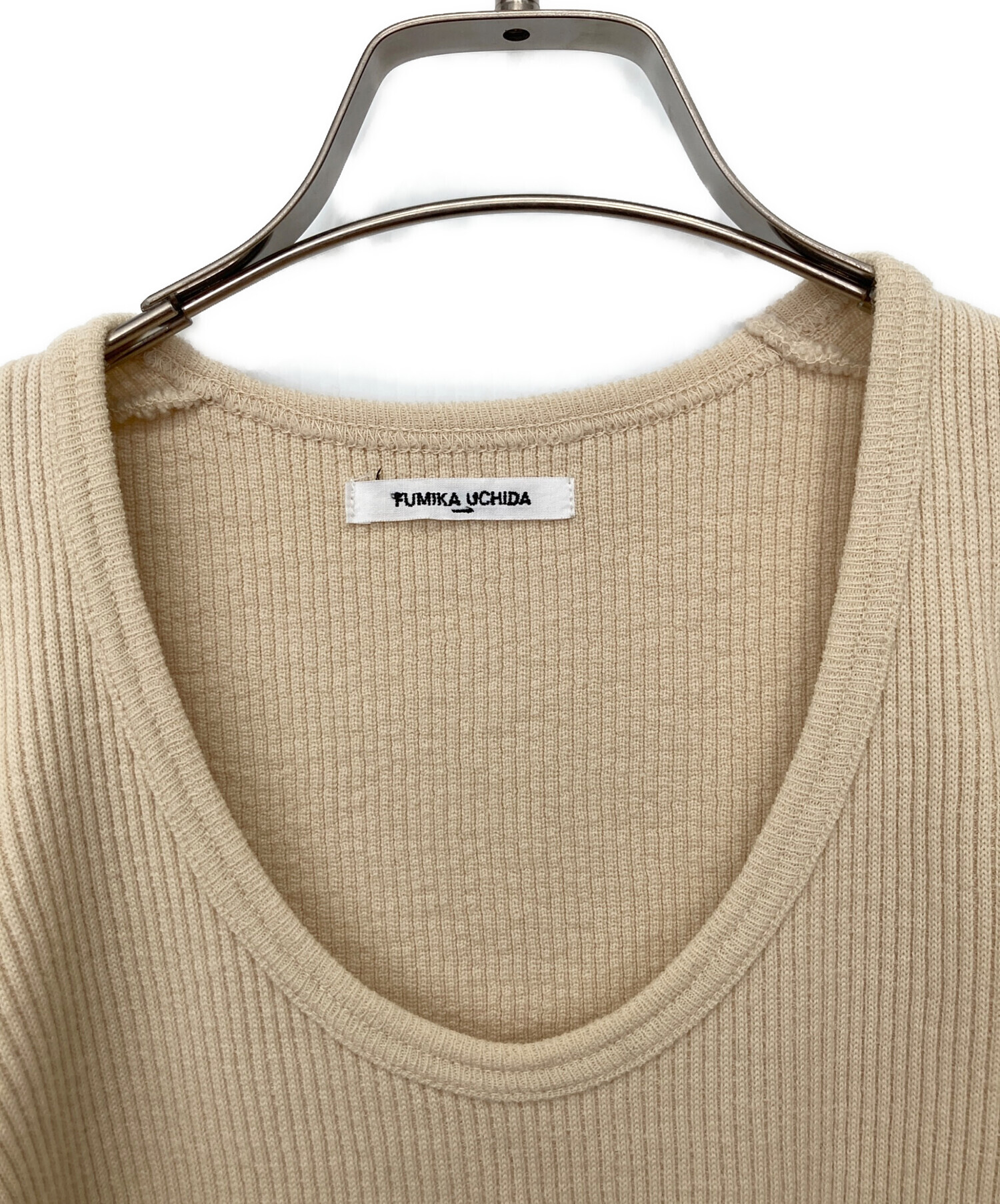 中古・古着通販】FUMIKA UCHIDA (フミカウチダ) Shrunken Wool U Neck