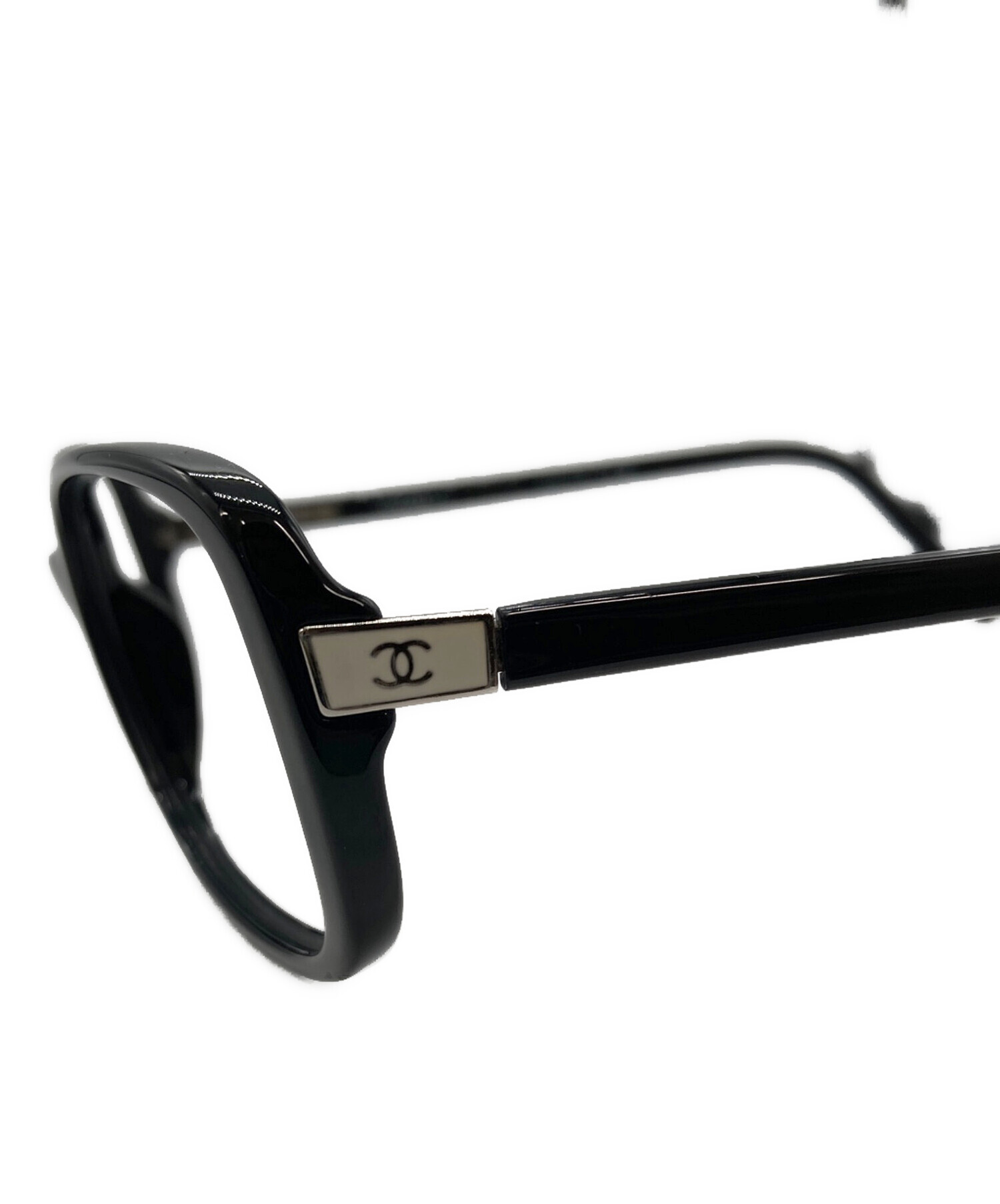 中古・古着通販】CHANEL (シャネル) 伊達眼鏡 ブラック サイズ:53-17