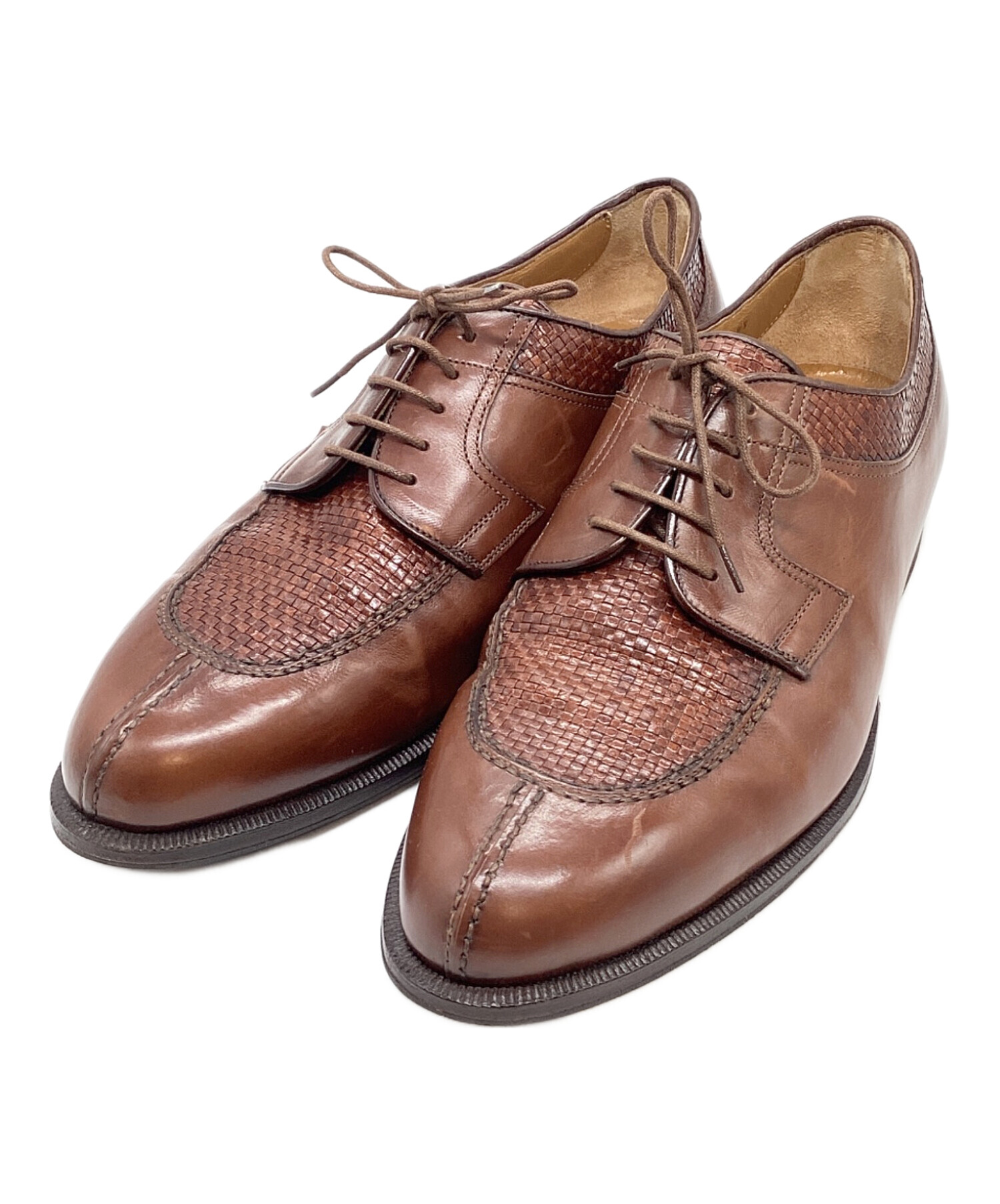 Santoni（サントーニ） ブラウン ドレスシューズ サントーニ ブラウン ドレスシューズ 中古・古着通販】Santoni