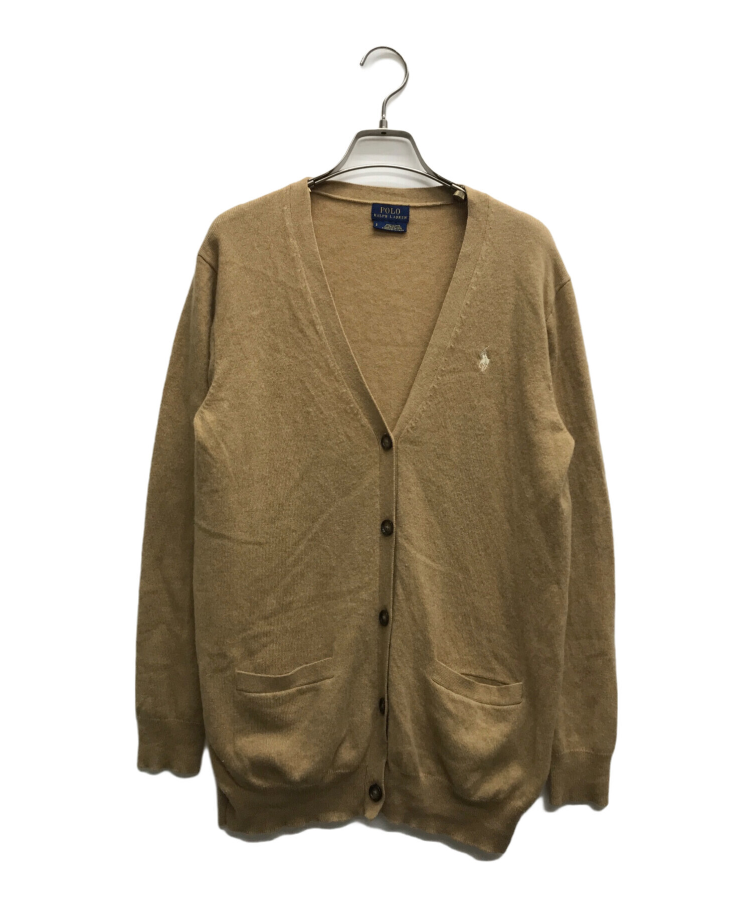 Polo Ralph Lauren ベージュ Vネックカーディガン S Polo Ralph Lauren ベージュ Vネックカーディガン S