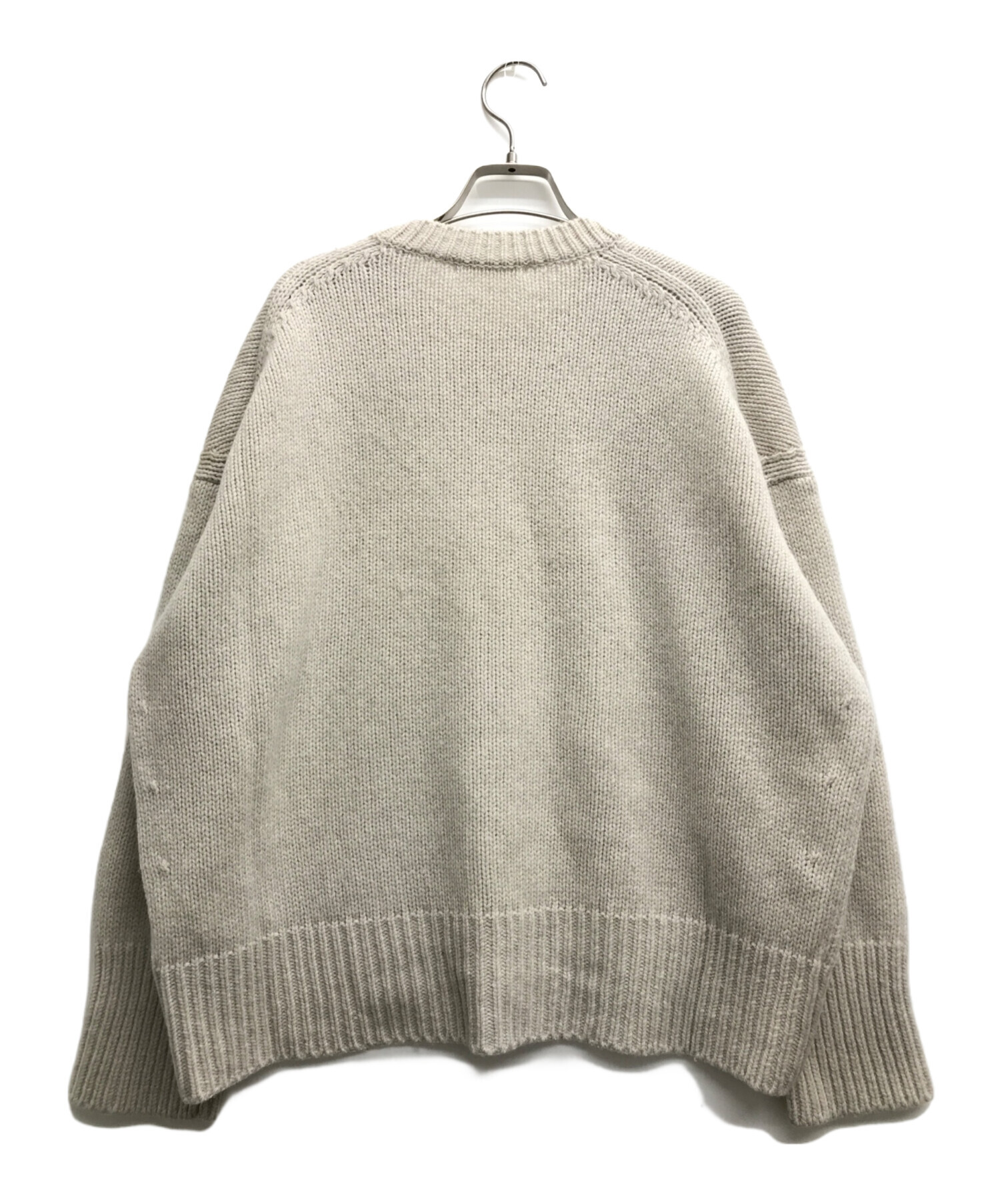 galerie vie ギャルリーヴィー ファインウールクルーネック ベージュS