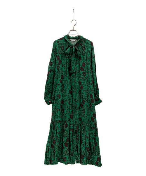 relume  ボーダー チュニック ワンピース フレンチスリーブ 緑 白 黒 ストライプ JOURNAL STANDARD relume ジャーナルスタンダード レリューム 古着 JOURNAL STANDARD/JOURNAL STANDARD relume WOMENのファッション通販