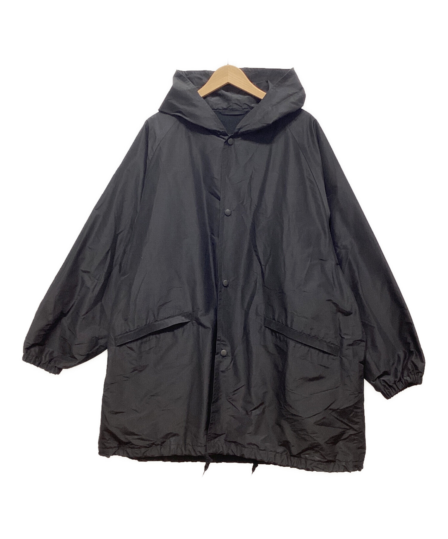 COMOLI フード付きフッディー サイズ3 ブラック COMOLI (コモリ) ブラックデニム ジップパーカ