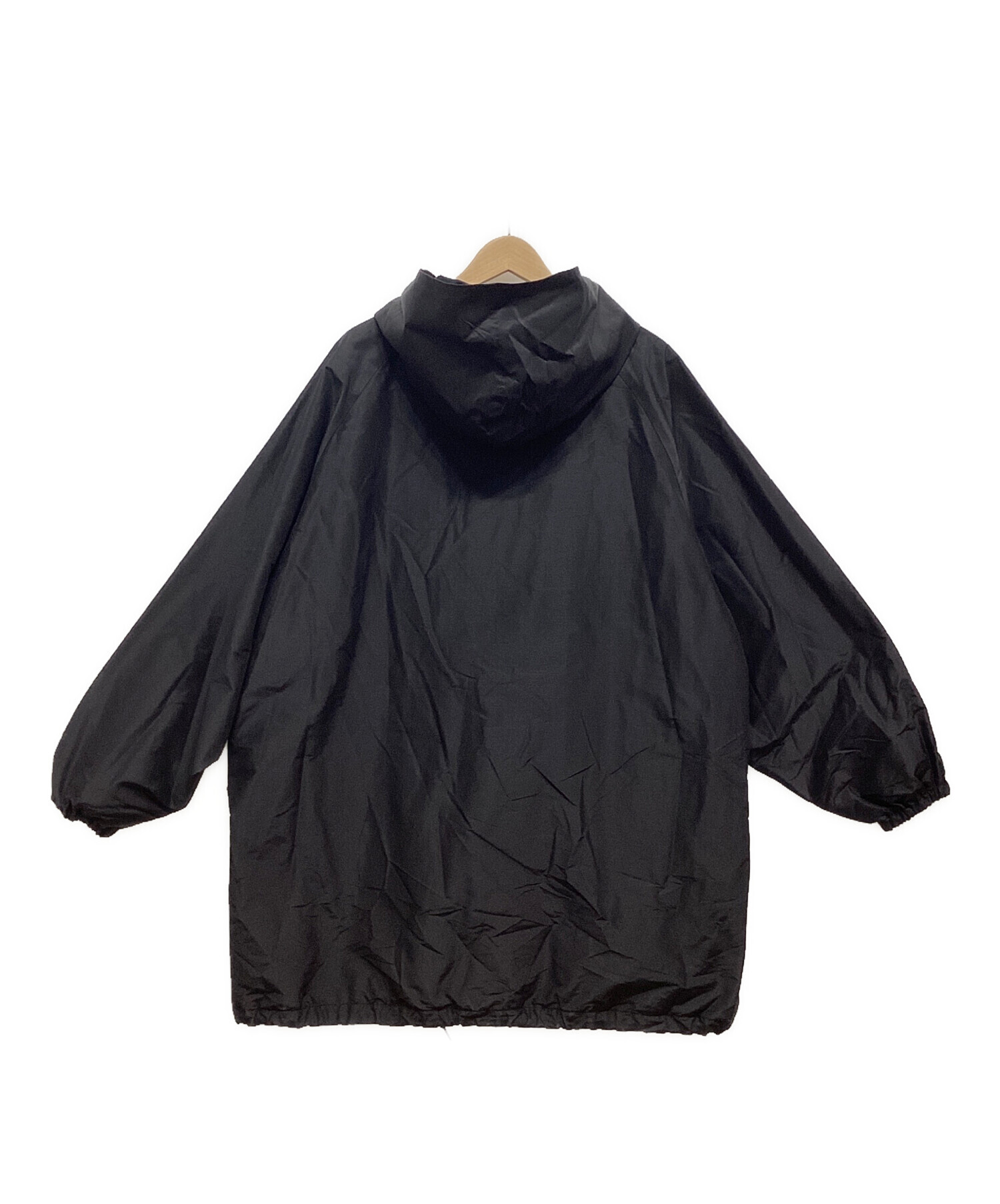 COMOLI コモリ【3】フーデットコート 黒 ブラック 中古・古着通販】COMOLI (コモリ) コットンシルク フーデットコート