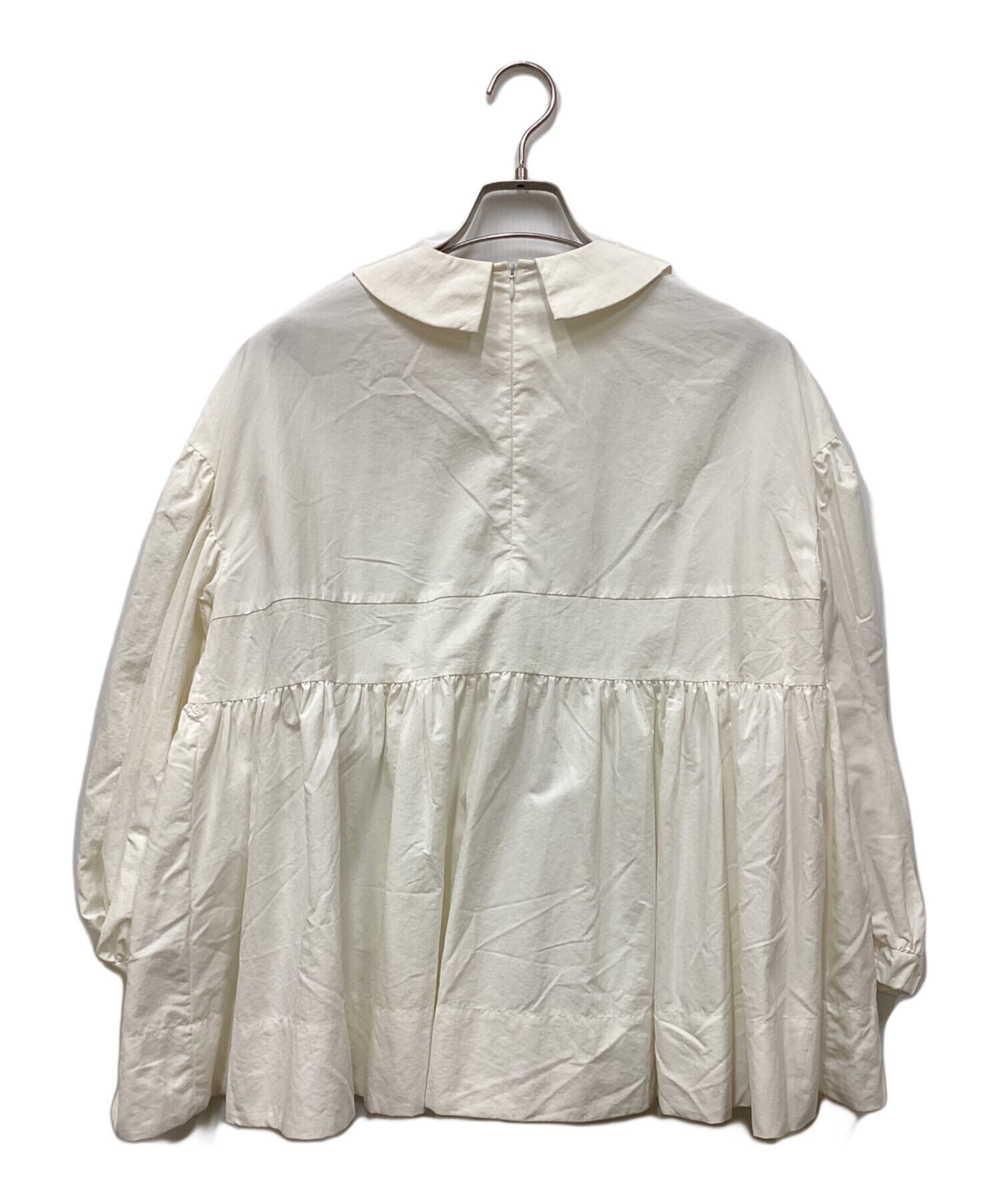 中古・古着通販】YORI (ヨリ) フラットカラーティアードブラウス 