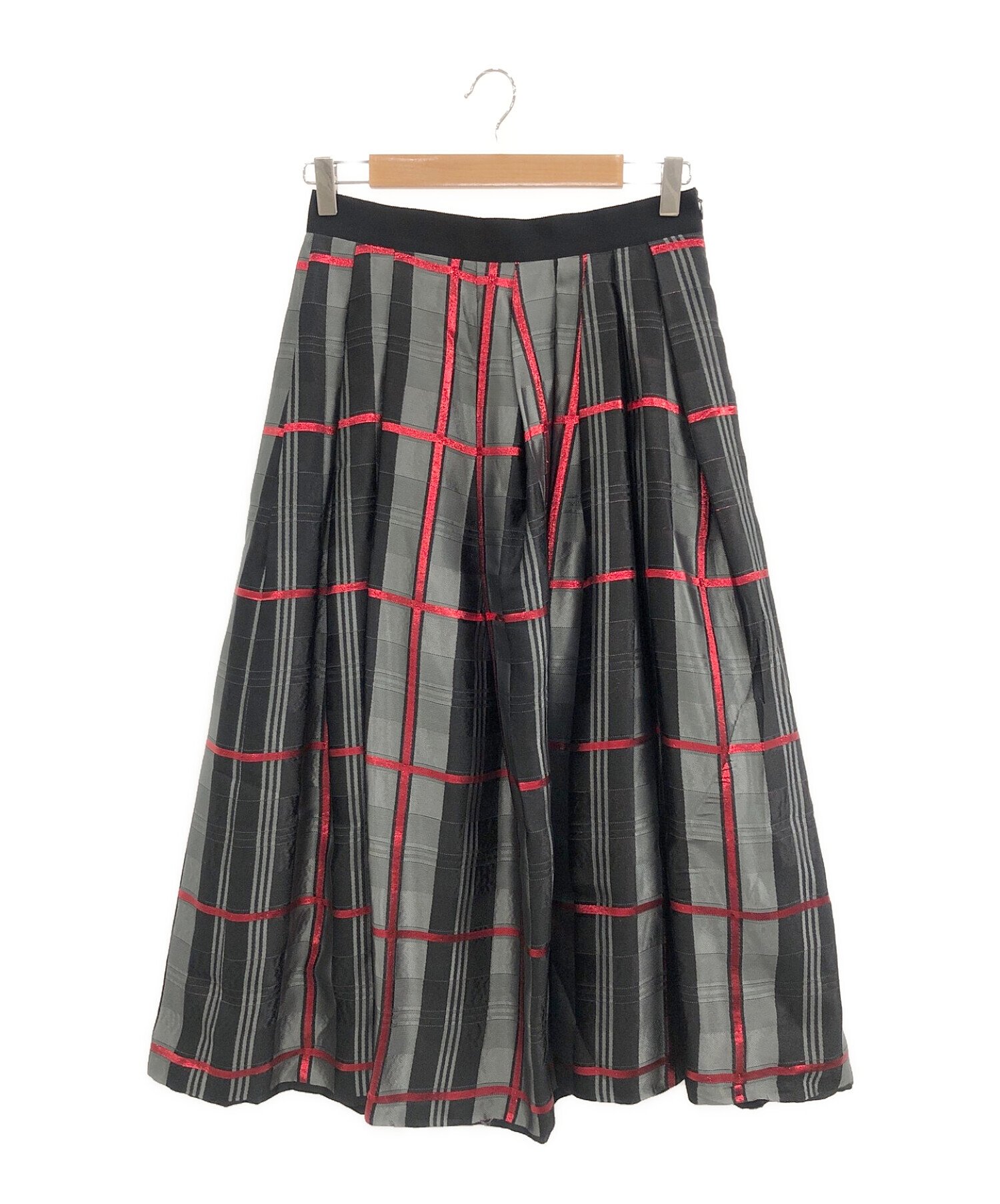 中古・古着通販】Drawer (ドゥロワー) ラメチェックプリーツスカート