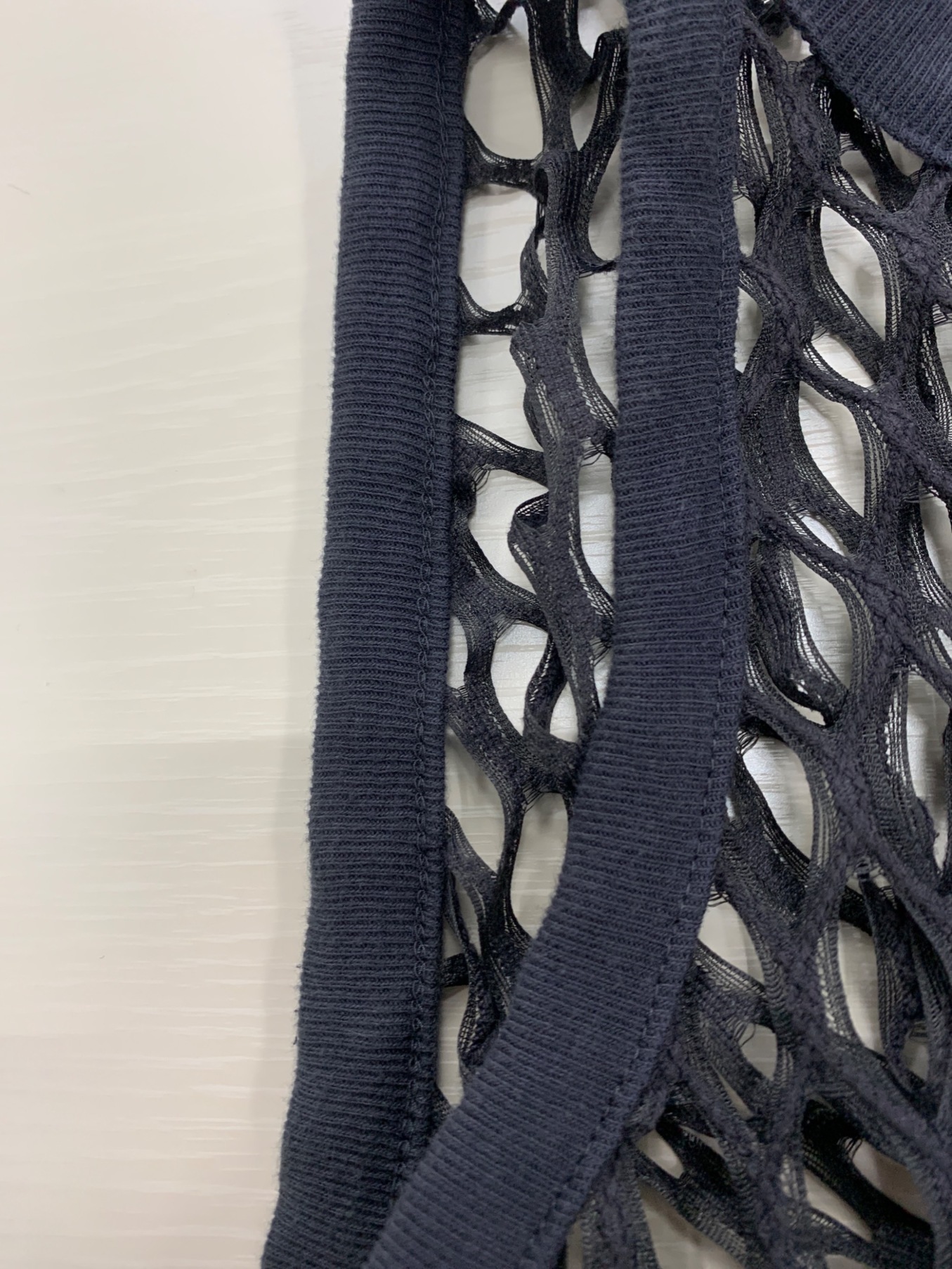 中古・古着通販】Uhr (ウーア) fishnet dress グレー サイズ:Free