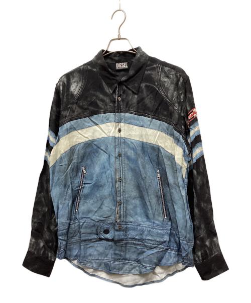 DIESEL ディーゼル　23SS S-UMBE-G 総柄プリント　長袖シャツ DIESEL ディーゼル 23SS S-UMBE-G 総柄プリント 長袖シャツ