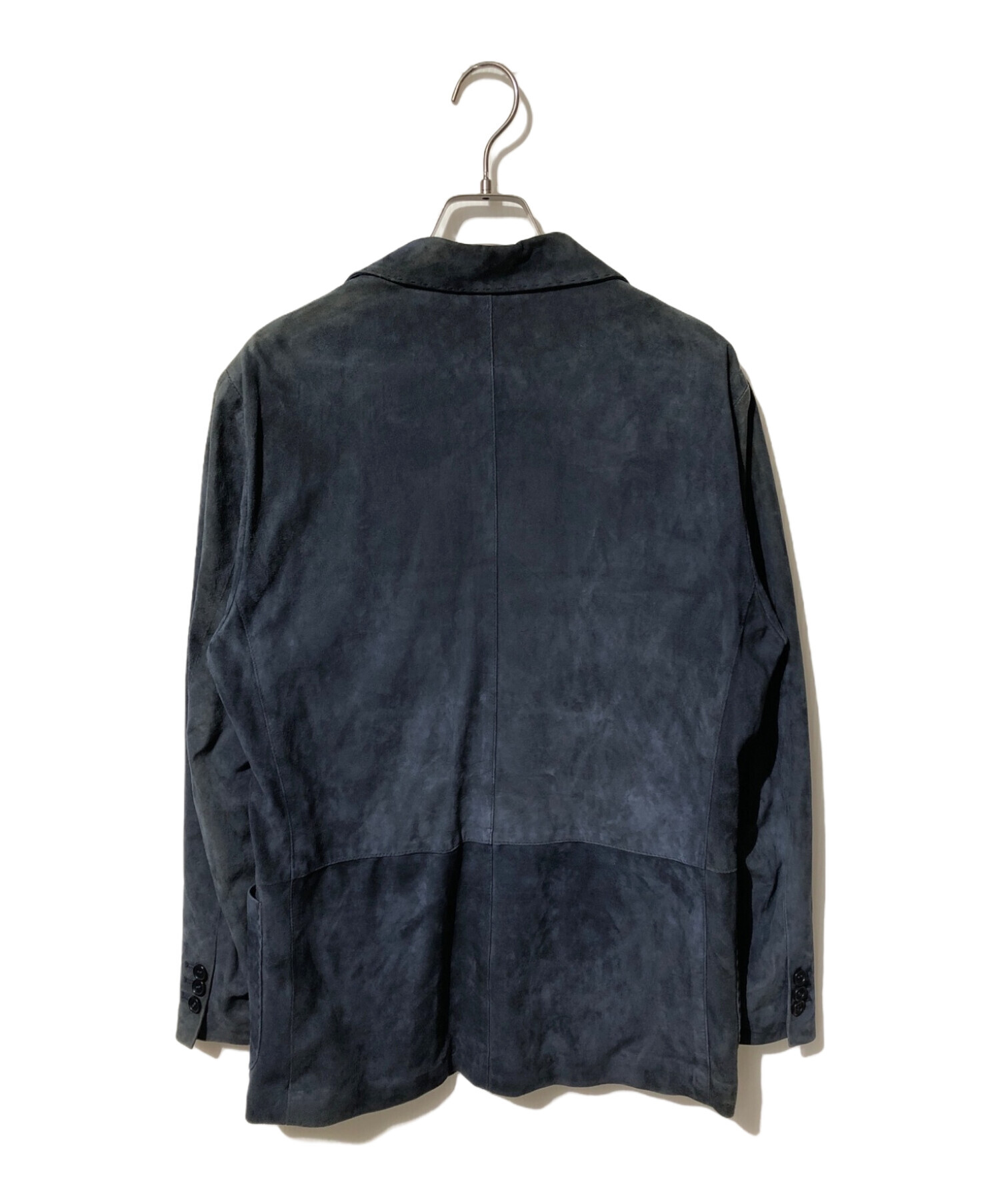 【値下げ】チンクアンタ　スエードジャケット　ブルー　イタリア製　46 M 中古・古着通販】Cinquanta (チンクアンタ) スウェードレザー