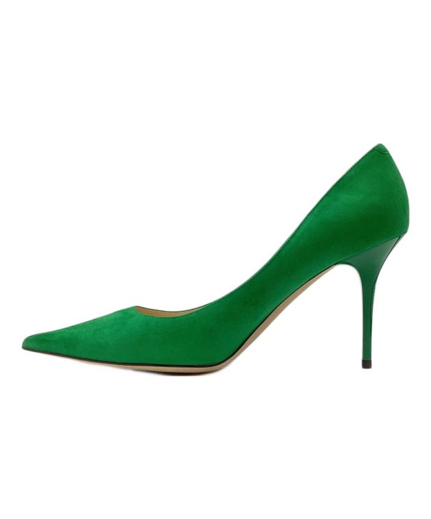 【美中古品】jimmy choo ジミーチュウ　グリーンパンプス　スエード 中古・古着通販】JIMMY CHOO (ジミーチュウ) スウェードパンプス