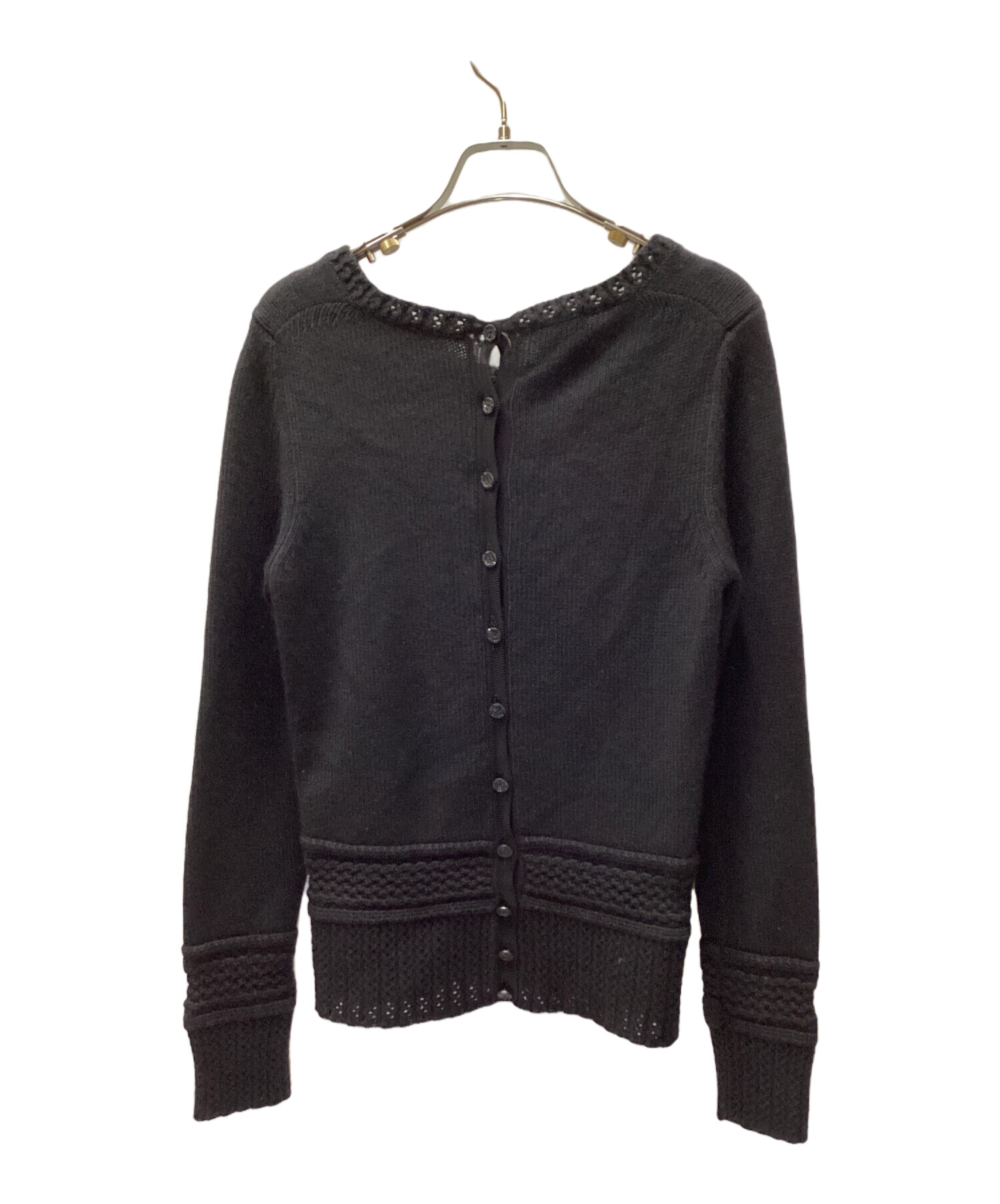 CHANEL カシミヤブラック セーター 38 CHANEL カシミヤブラック セーター 38 【公式通販】