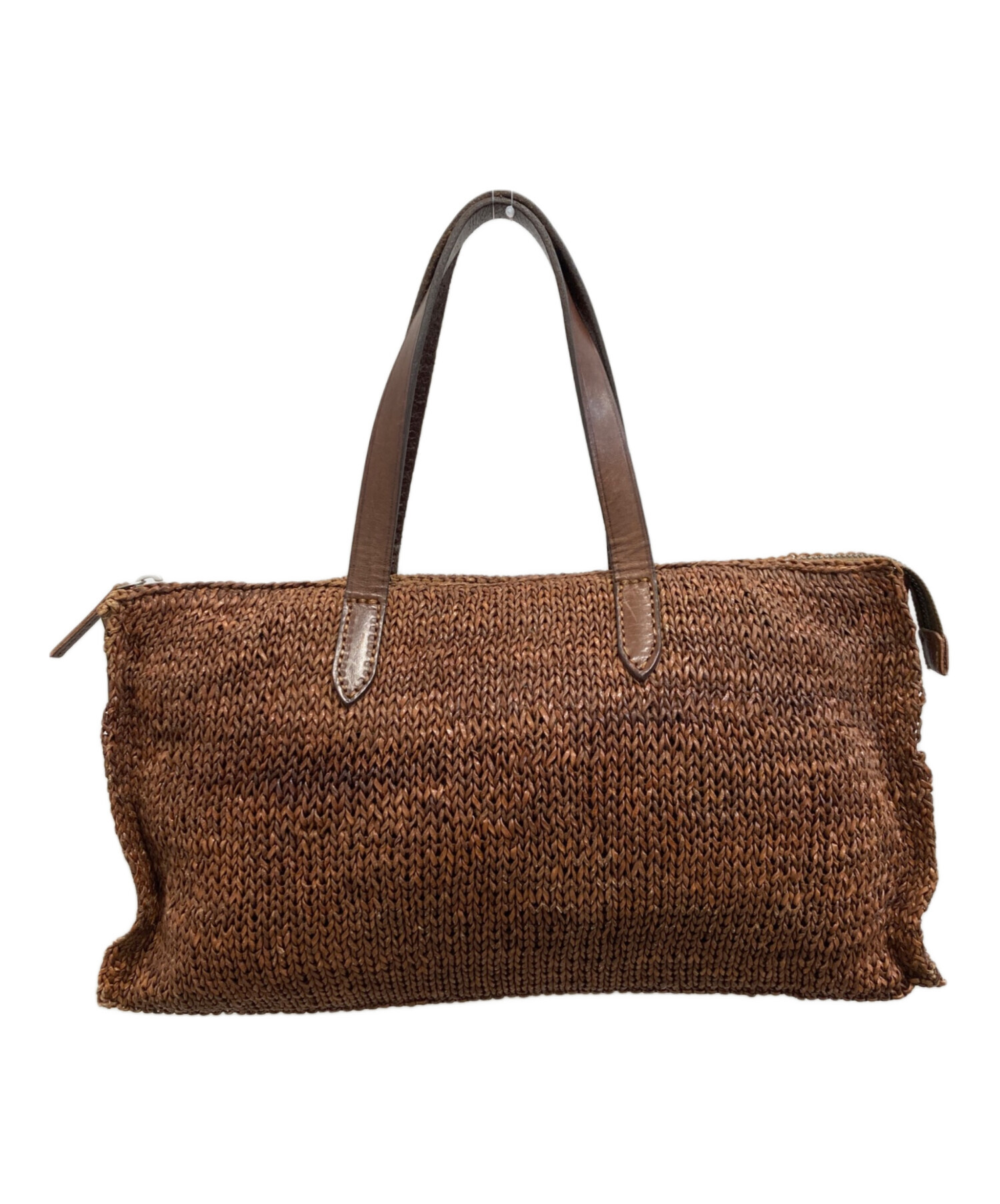 中古・古着通販】DRAGON (ドラゴン) レザーメッシュトートバッグ