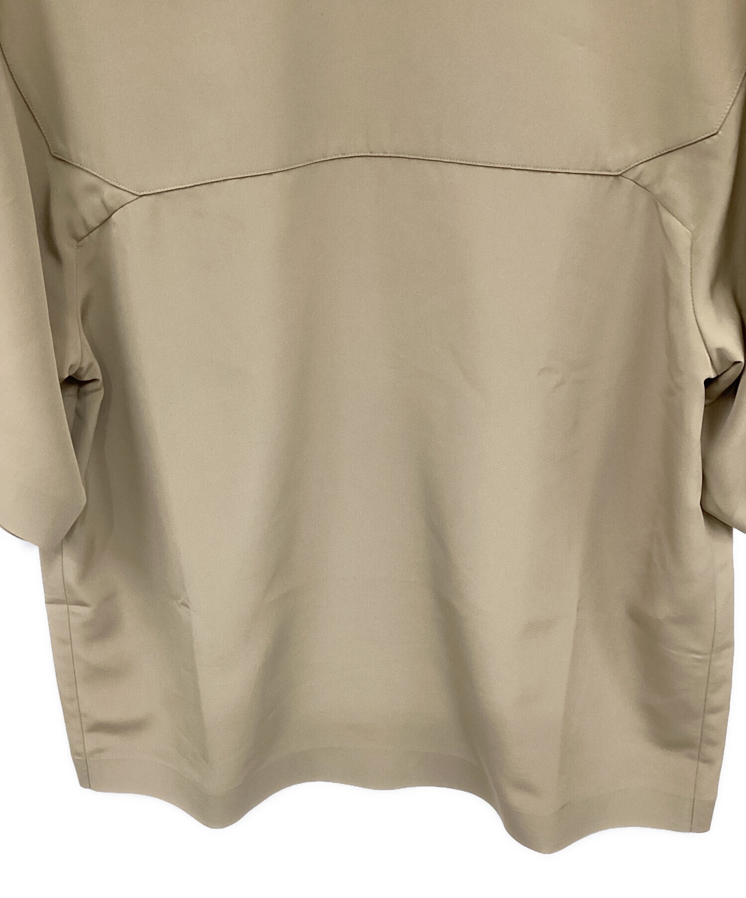 HYKE 長袖シャツ ベージュ サイズ1 中古・古着通販】HYKE (ハイク) ラウンドネックカットソー ベージュ