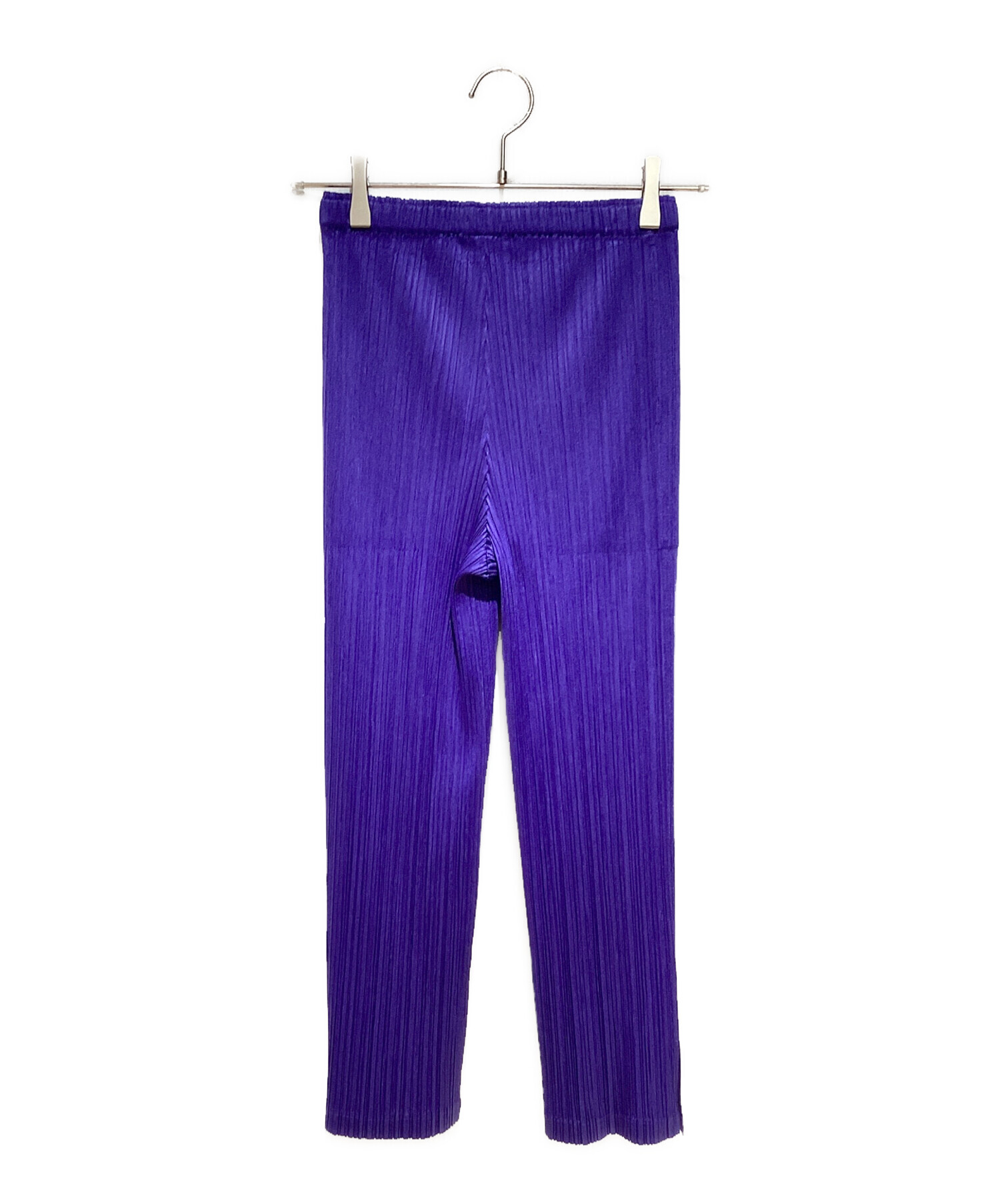 PLEATS PLEASEプリーツプリーズ中太パンツ紫 中古・古着通販】PLEATS PLEASE (プリーツプリーズ) Pleats