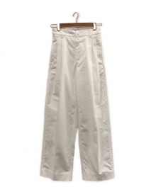 名品✨2023 ロエフ コットンツイル2タックパンツ2 白パン 名品 LOEFF（ロエフ）の「＜LOEFF＞ コットンツイル 2タックパンツ②