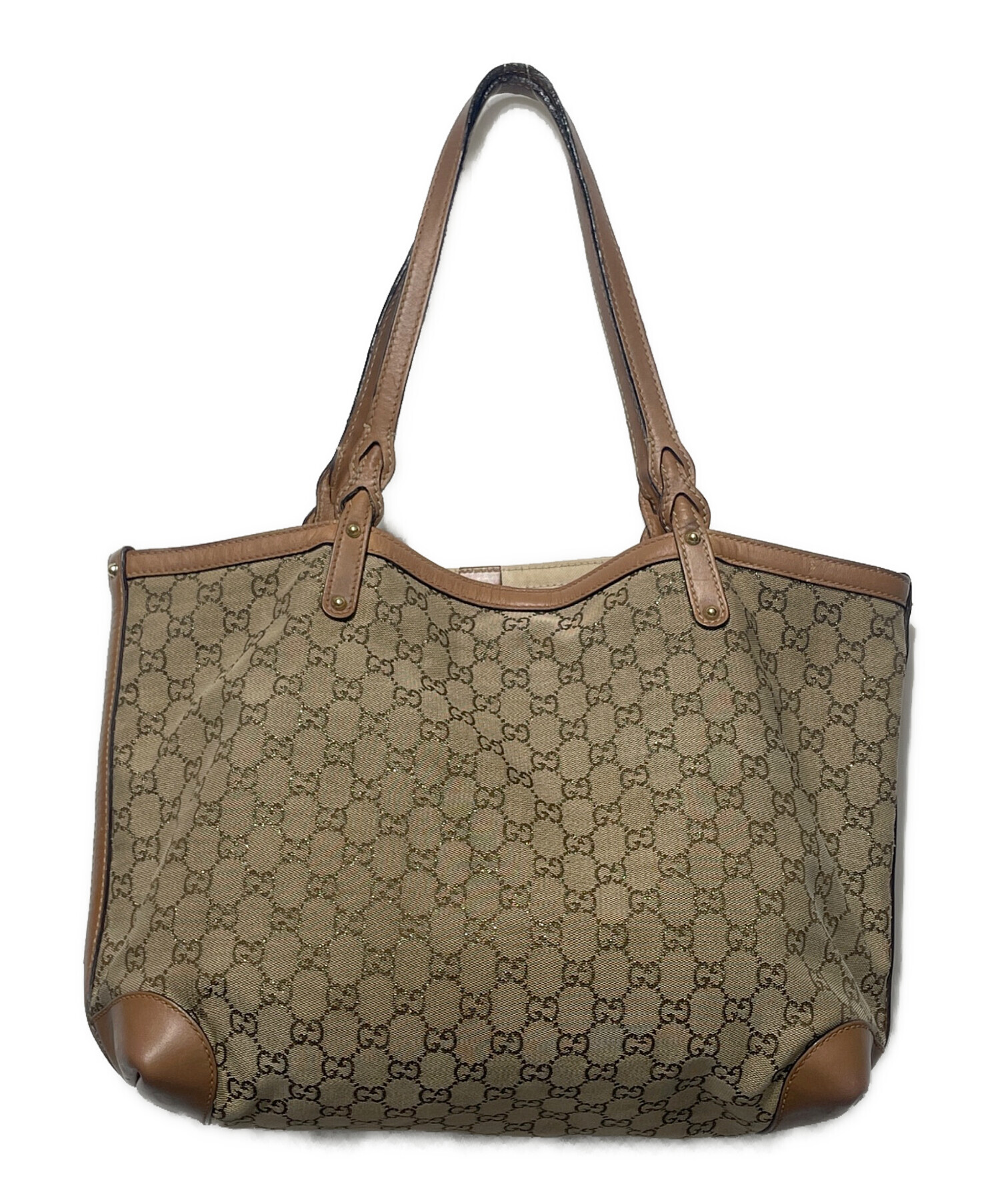 中古・古着通販】GUCCI (グッチ) ポーチ付トートバッグ ブラウン 