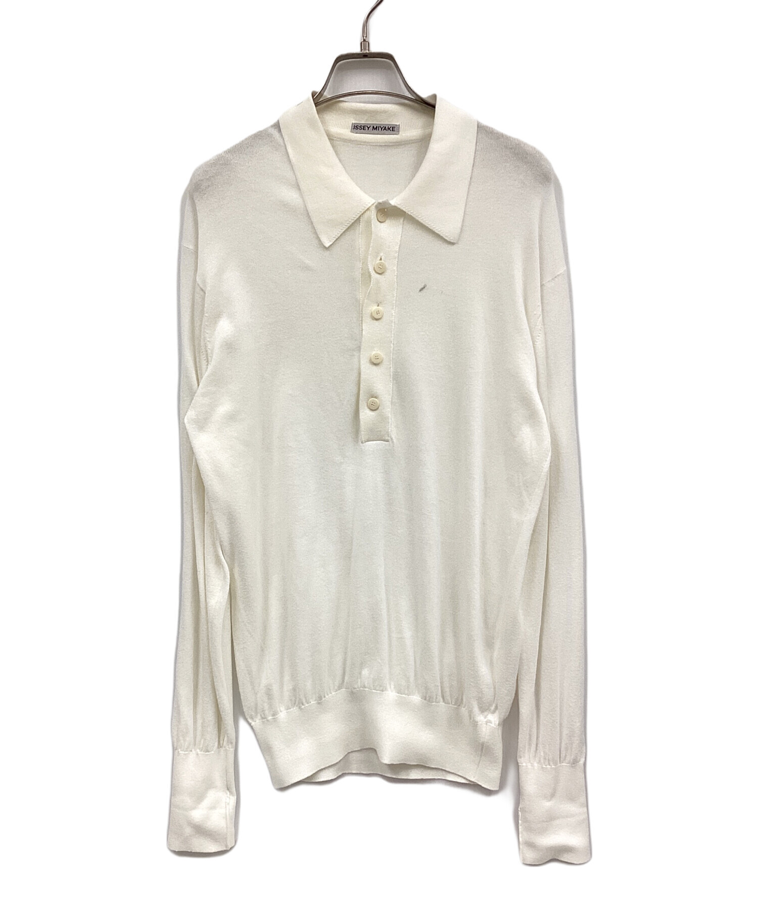 中古・古着通販】ISSEY MIYAKE (イッセイミヤケ) ニットポロシャツ