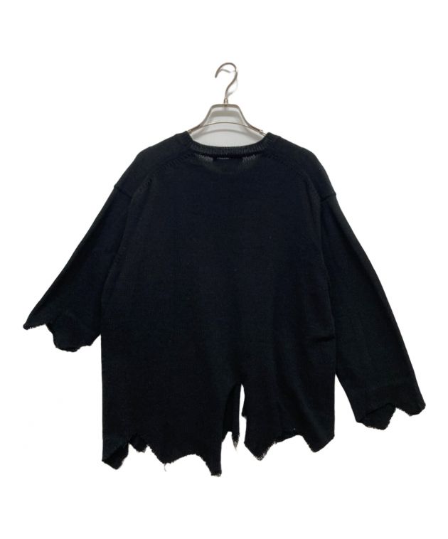 ◆コム・デ・ギャルソン　ニット　黒　L相当　古着◆ COMME des GARCONS SHIRT（コムデギャルソンシャツ）ニット・セーター