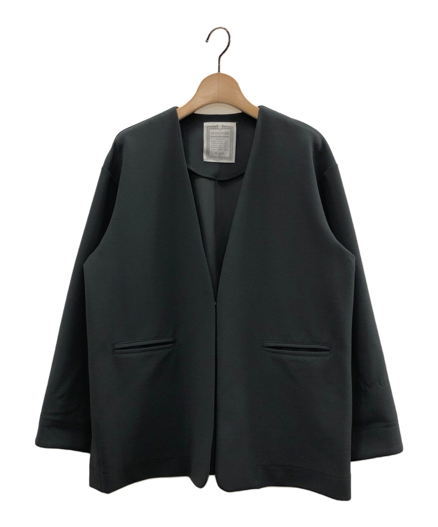 中古・古着通販】BEARDSLEY (ビアズリー) ノーカラージャケット グレー