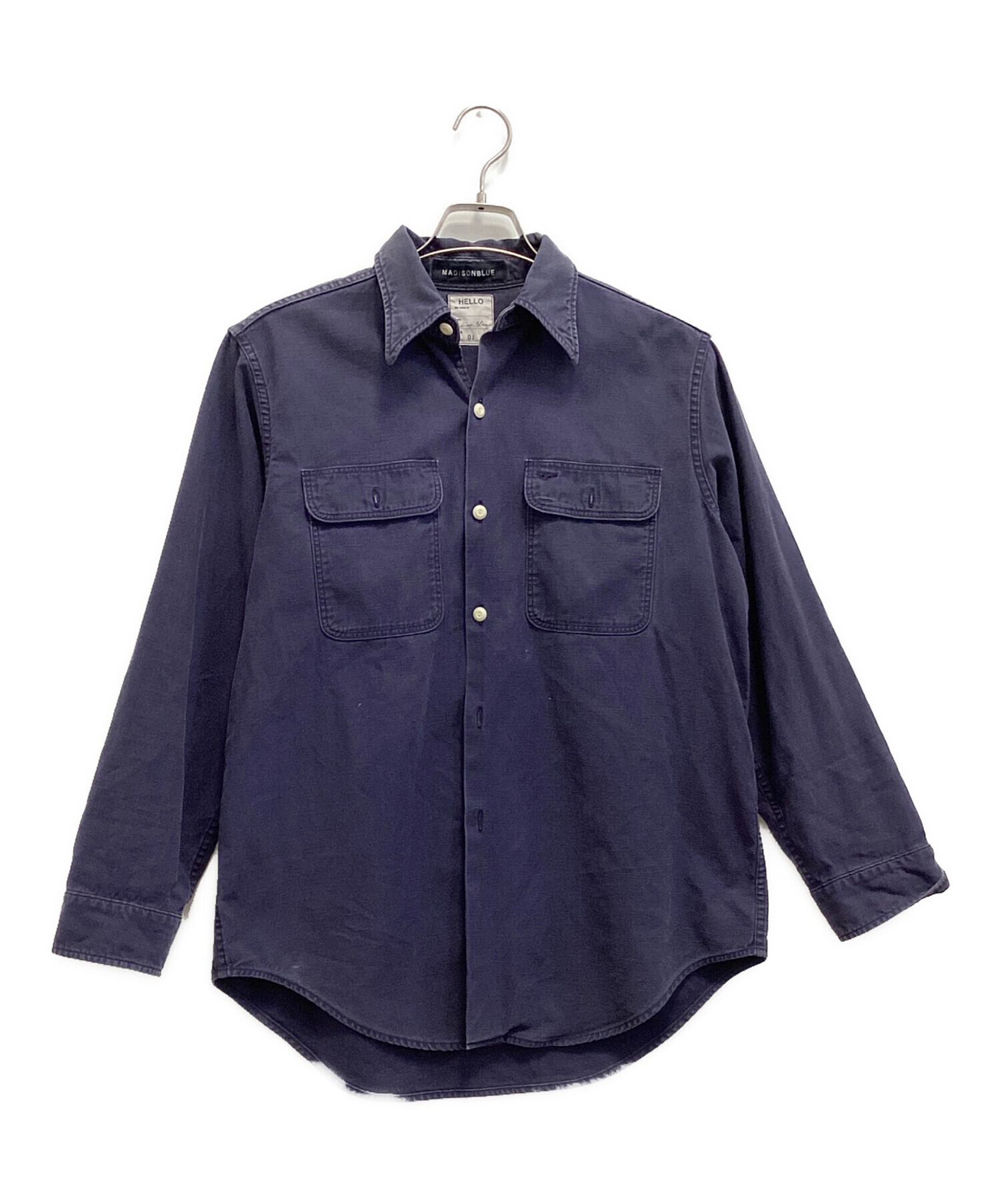 人気 マディソンブルー イエナ別注 ハンプトン バックサテンシャツ ネイビー マディソンブルー IENA別注 ハンプトン バックサテン シャツ ネイビー