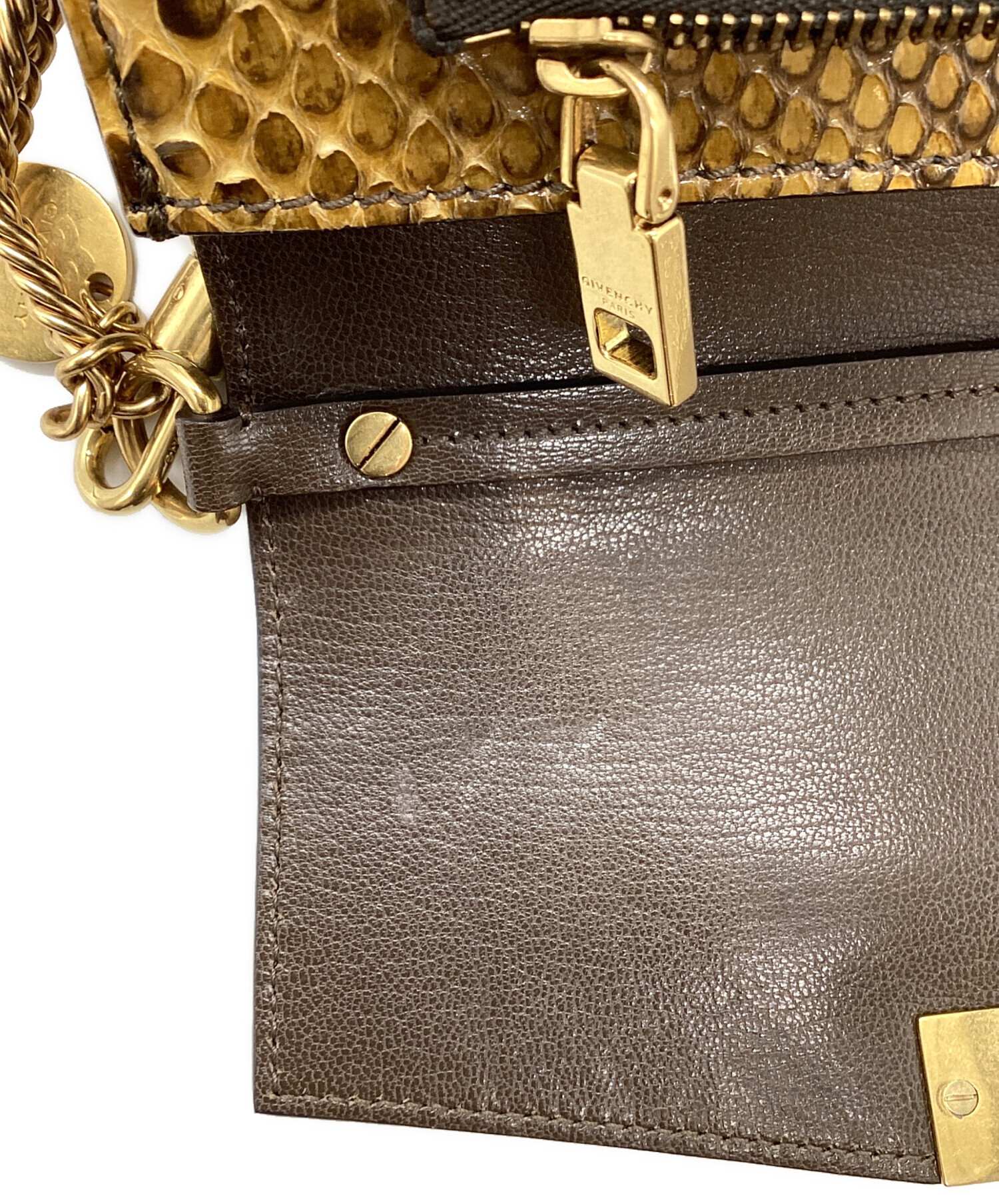 中古・古着通販】GIVENCHY (ジバンシィ) GV3 Small Python Crossbody